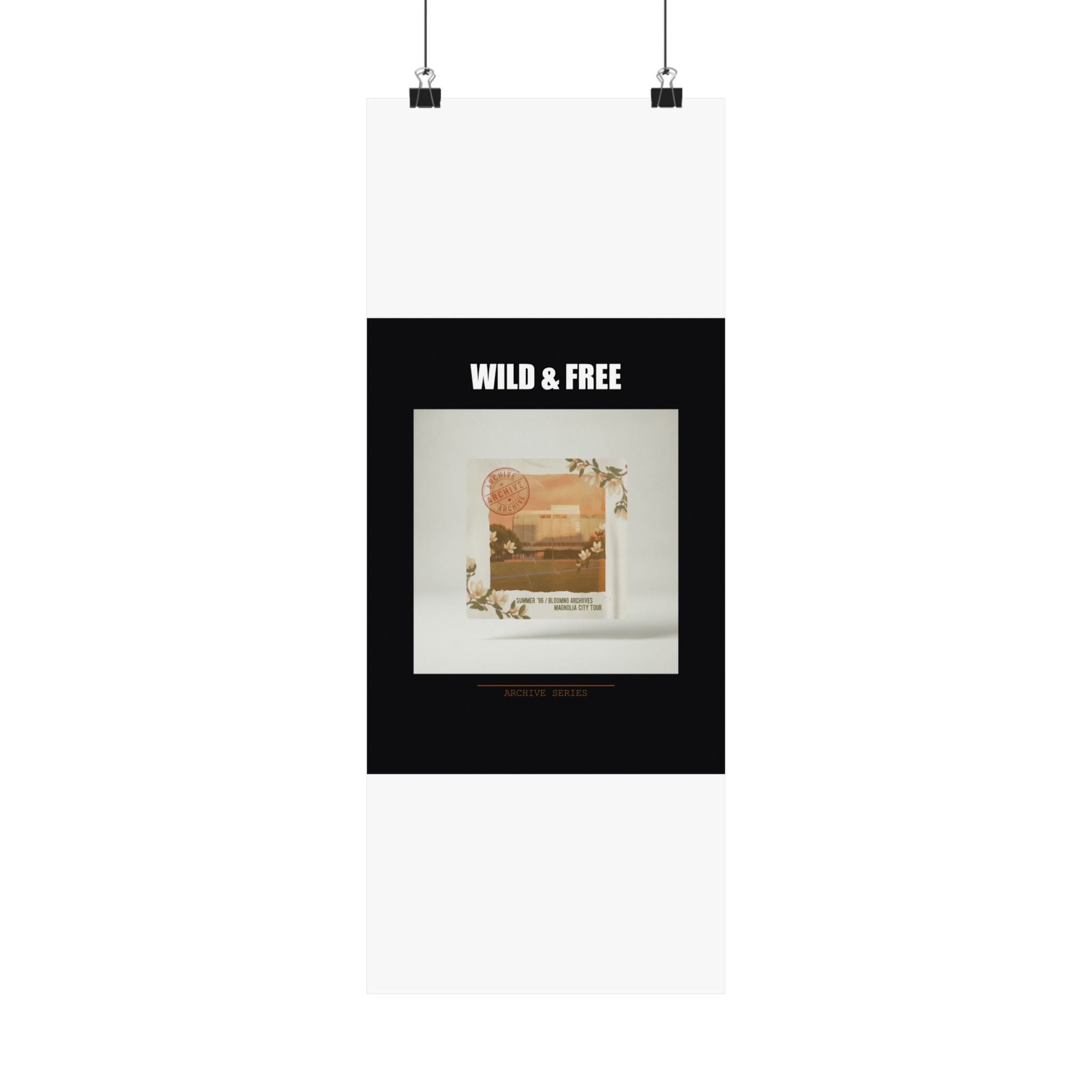 WILD & FREE Vintage Magnolia Archive Matte Poster