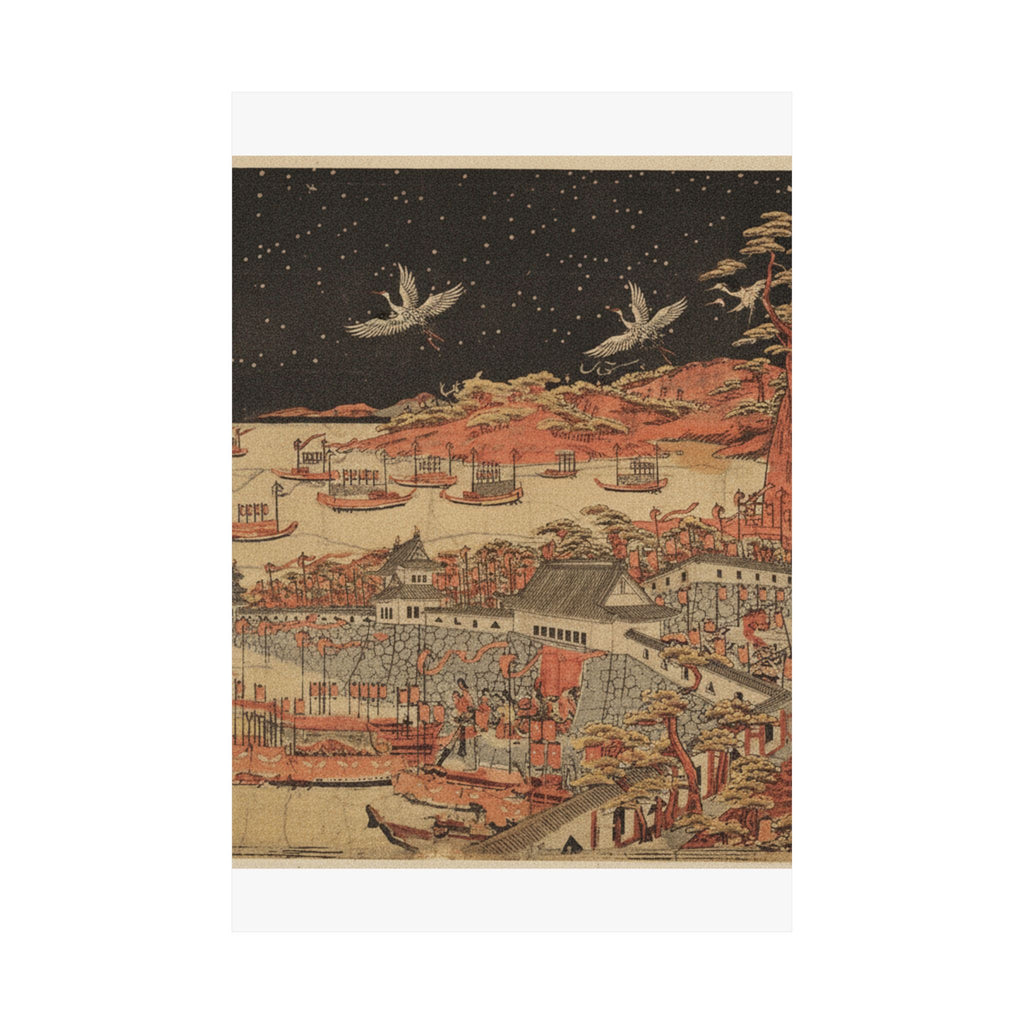 Japanese Street — Battle Of Ichi–No–Tani, March 21, 1184 — Matte Poster