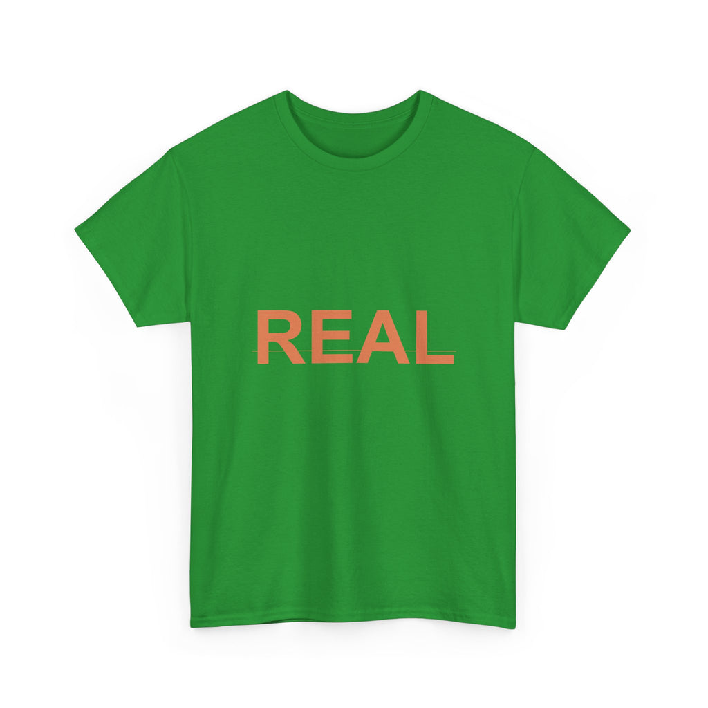 REAL Bold Burnt-Orange Minimal Typography Tee