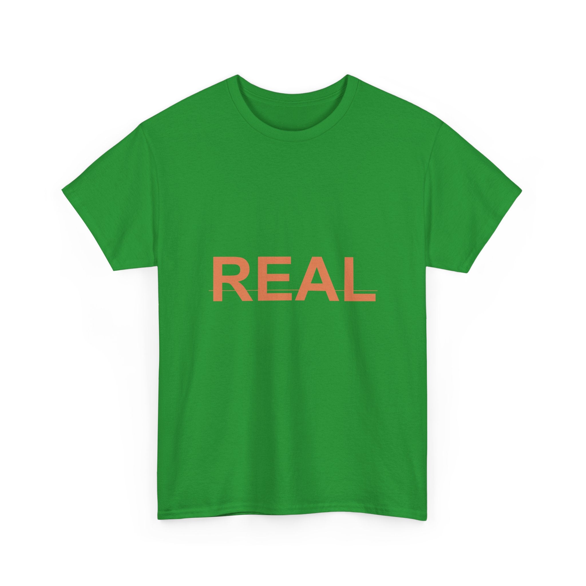 REAL Bold Burnt-Orange Minimal Typography Tee
