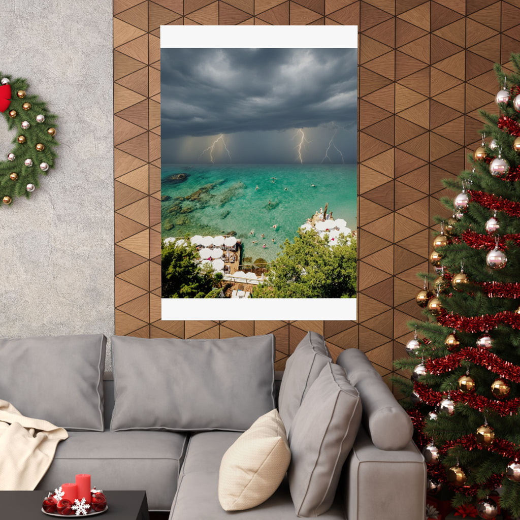 Dramatic Storm — Beach — Matte Poster