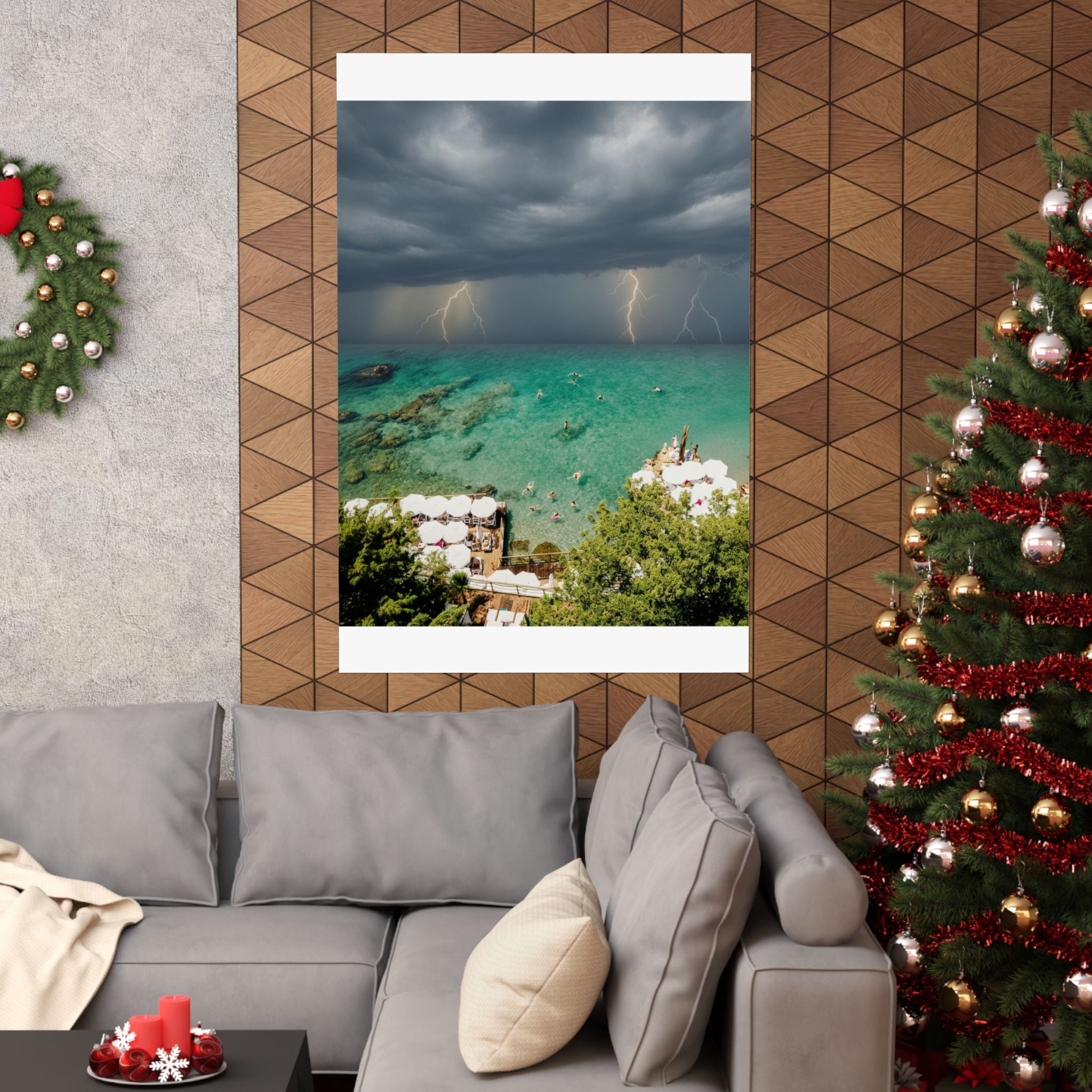 Dramatic Storm — Beach — Matte Poster