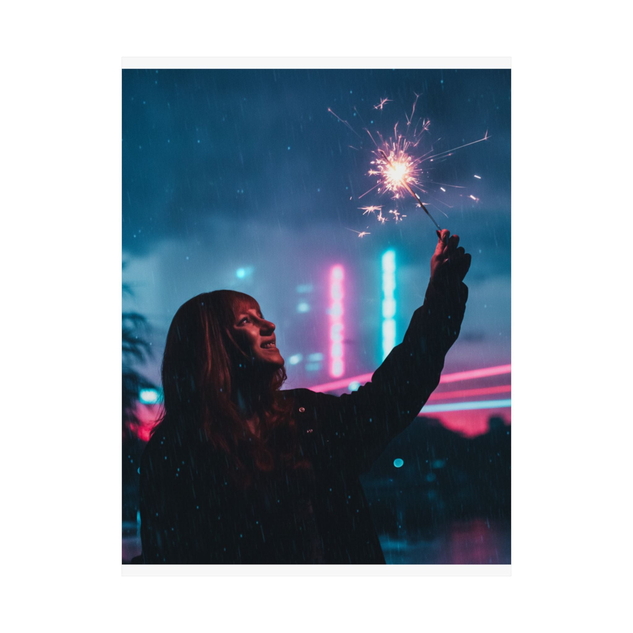 Neon Noir — Person — Matte Poster