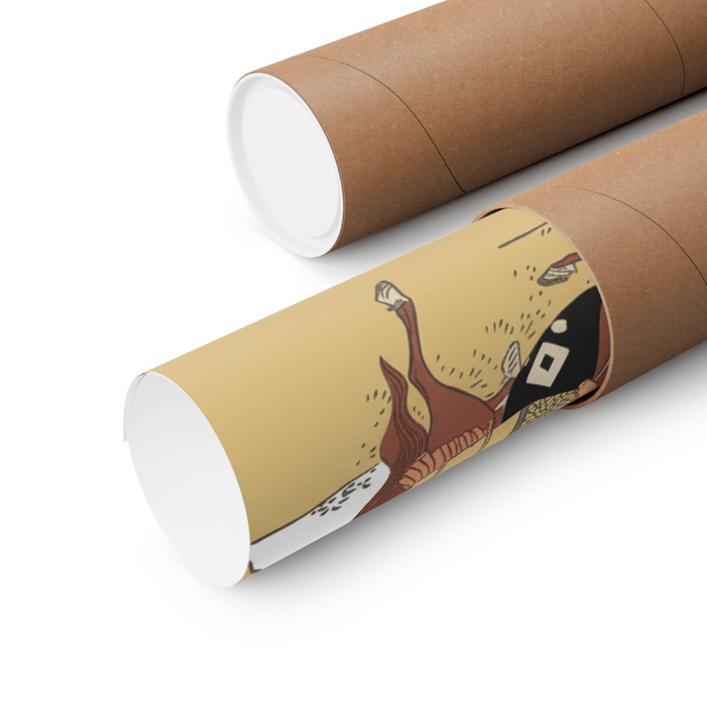 Ecommerce Main — Version Of Legend Of Michizane: Woman Riding Ox Which A Man Is Leading — Matte Poster