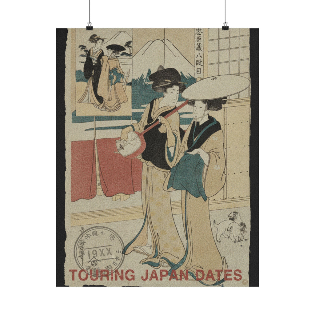 Vintage Bootleg — Two Tori-Oi, Or Itinerant Women Musicians Of The Eta Class — Matte Poster