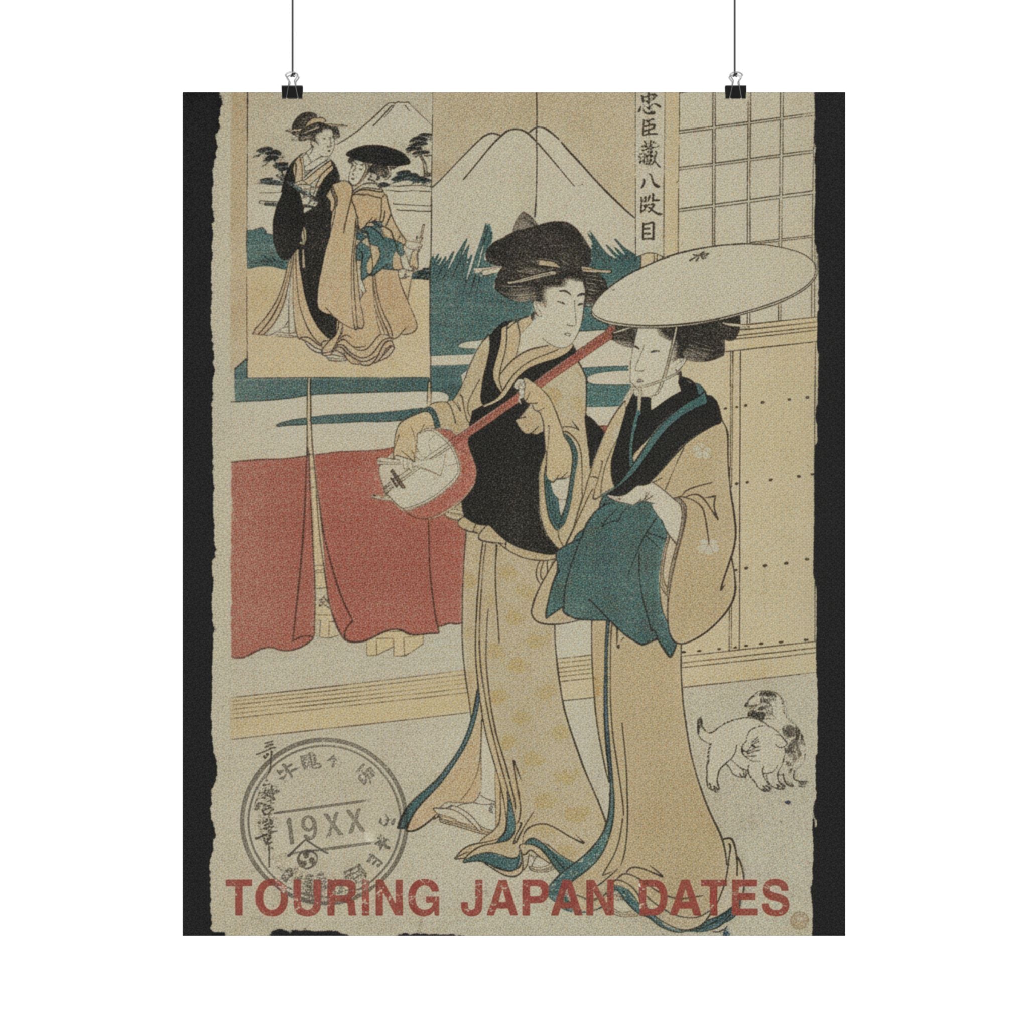 Vintage Bootleg — Two Tori-Oi, Or Itinerant Women Musicians Of The Eta Class — Matte Poster