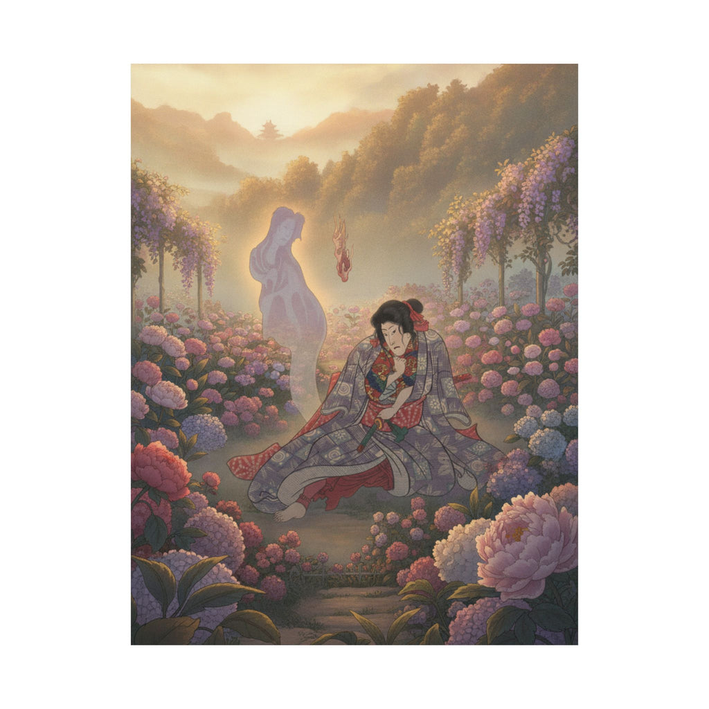 Scenic Nature — Toriyama Akinari Terutada With Ghost; (The Lavender Chapter) — Matte Poster