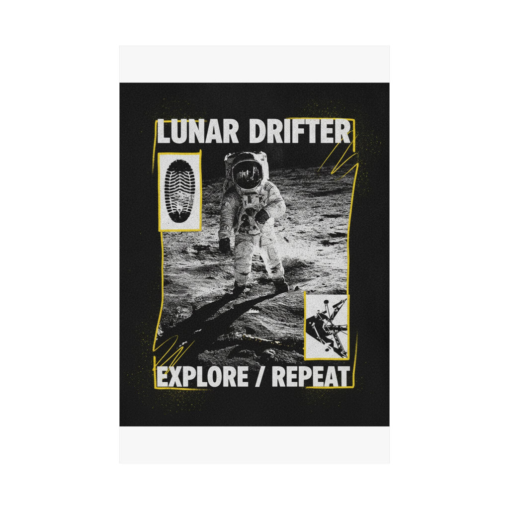 Lunar Drifter Explore / Repeat Astronaut Streetwear Poster