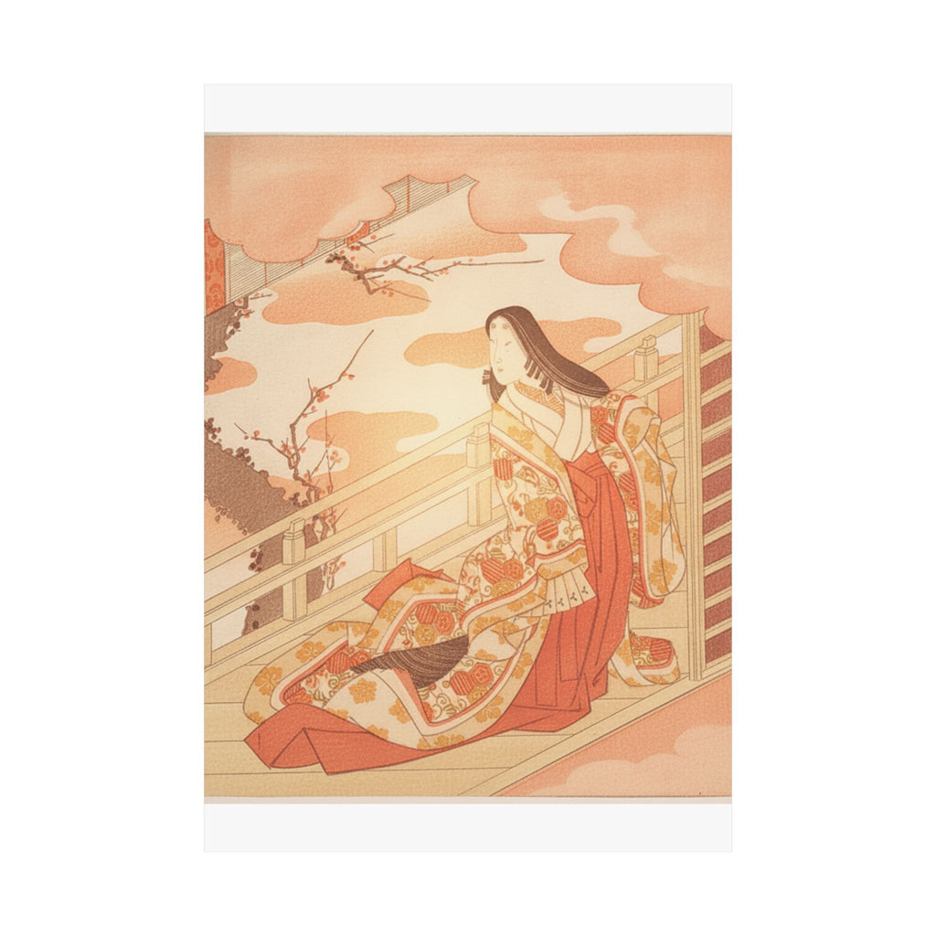 Southern Sunset — Court Lady Praising The Plum Blossom — Matte Poster