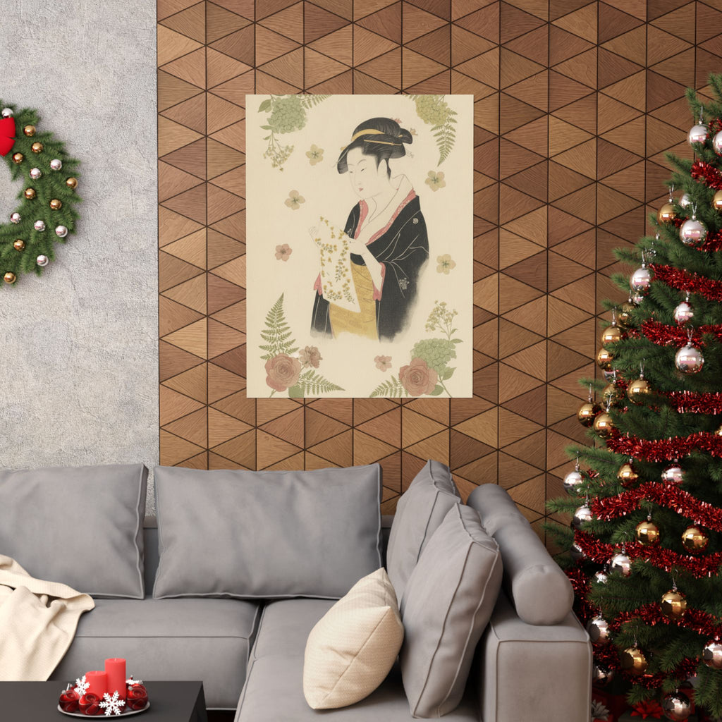 Botanical — The Lady Tomimoto Toyohina Reading A Letter — Matte Poster