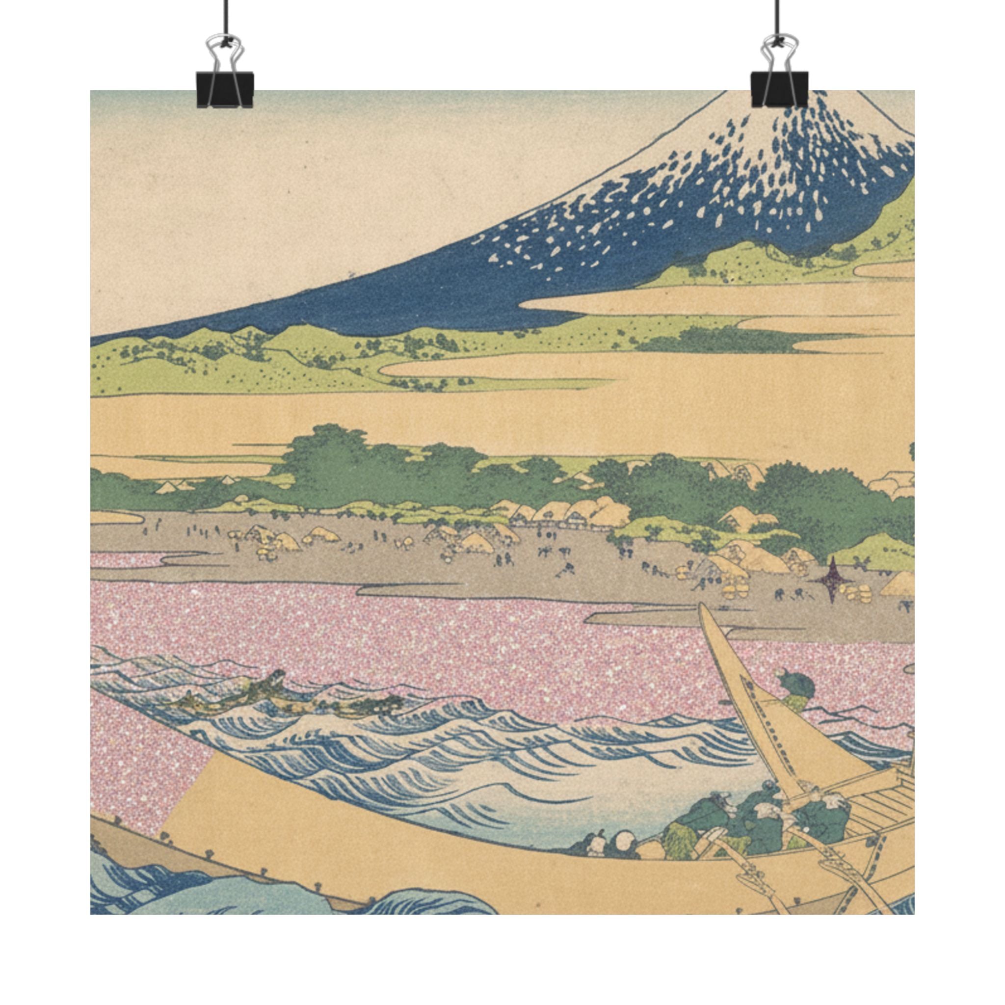 Scenic Nature — Tago Bay Near Ejiri On The Tōkaidō (Tōkaidō Ejiri Tago No Ura Ryaku Zu), From Th — Matte Poster