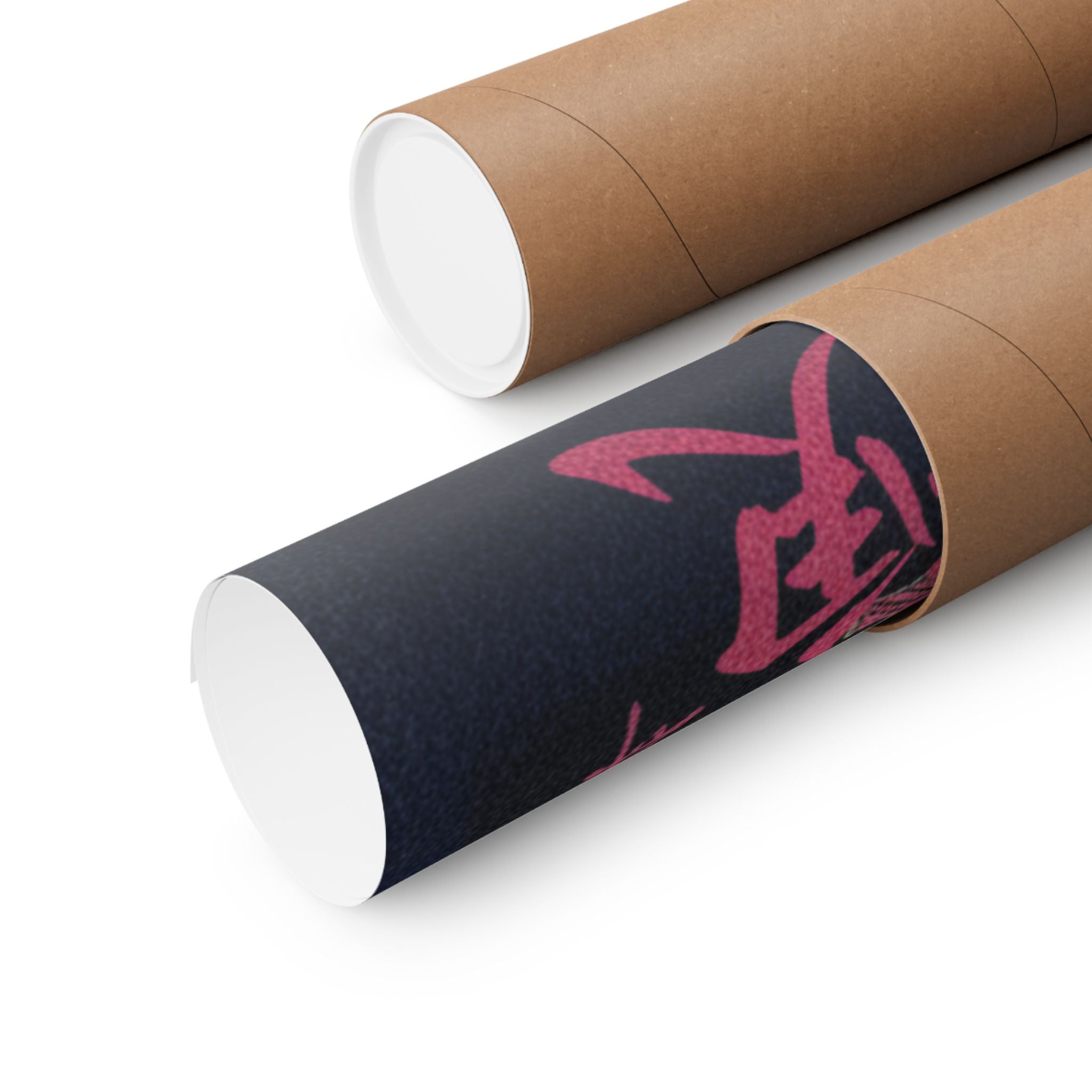 Japanese Street — Samurai Admiring Pine-Tree And Plum Blossoms — Matte Poster