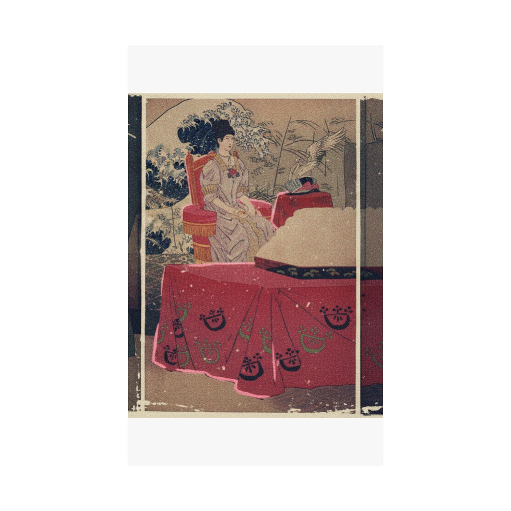 Japanese Street — Illustration Of The  Empress Visiting The General Staff Headquarters [To Present — Matte Poster