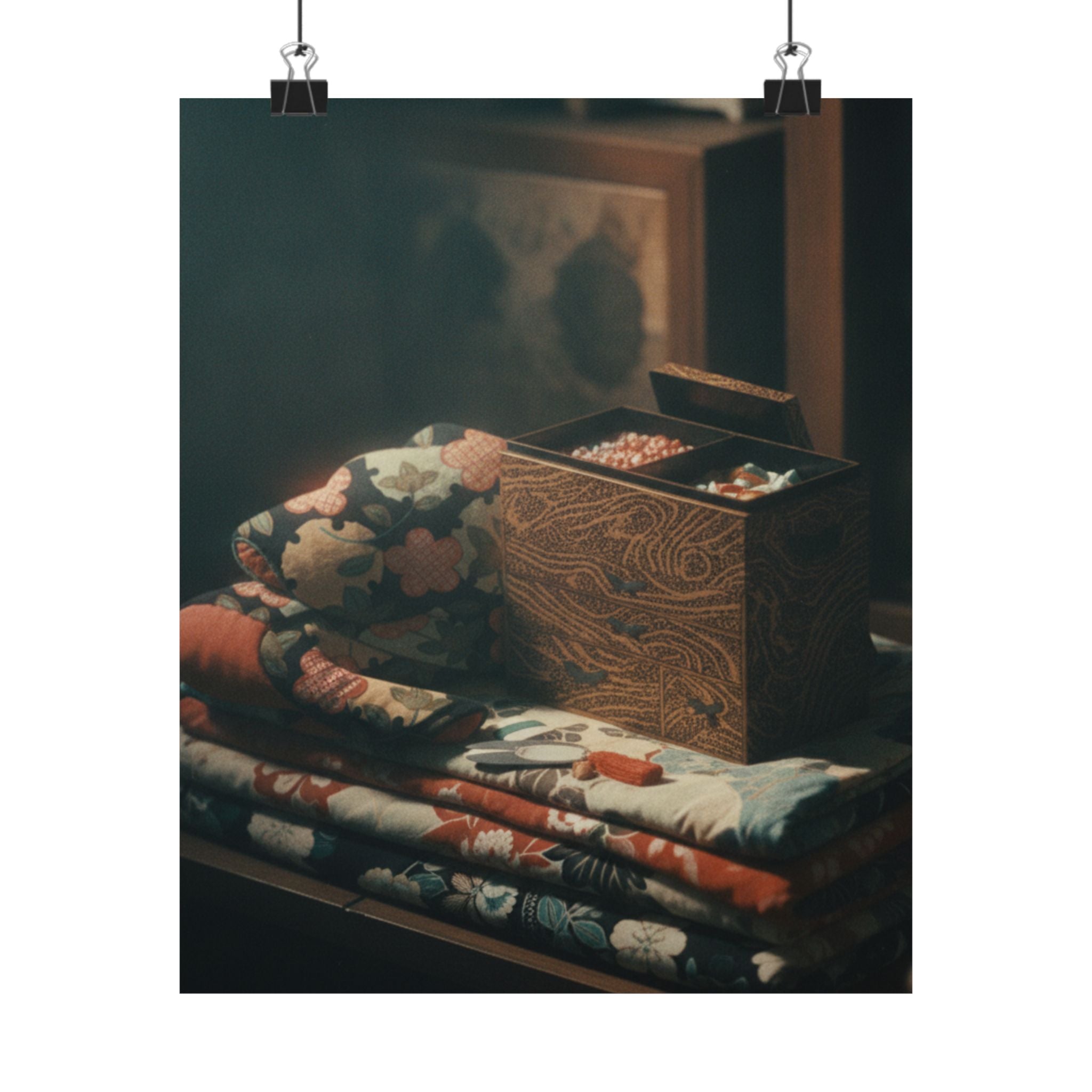 Cinematic — Lady'S Work-Box And Bed Clothing — Matte Poster