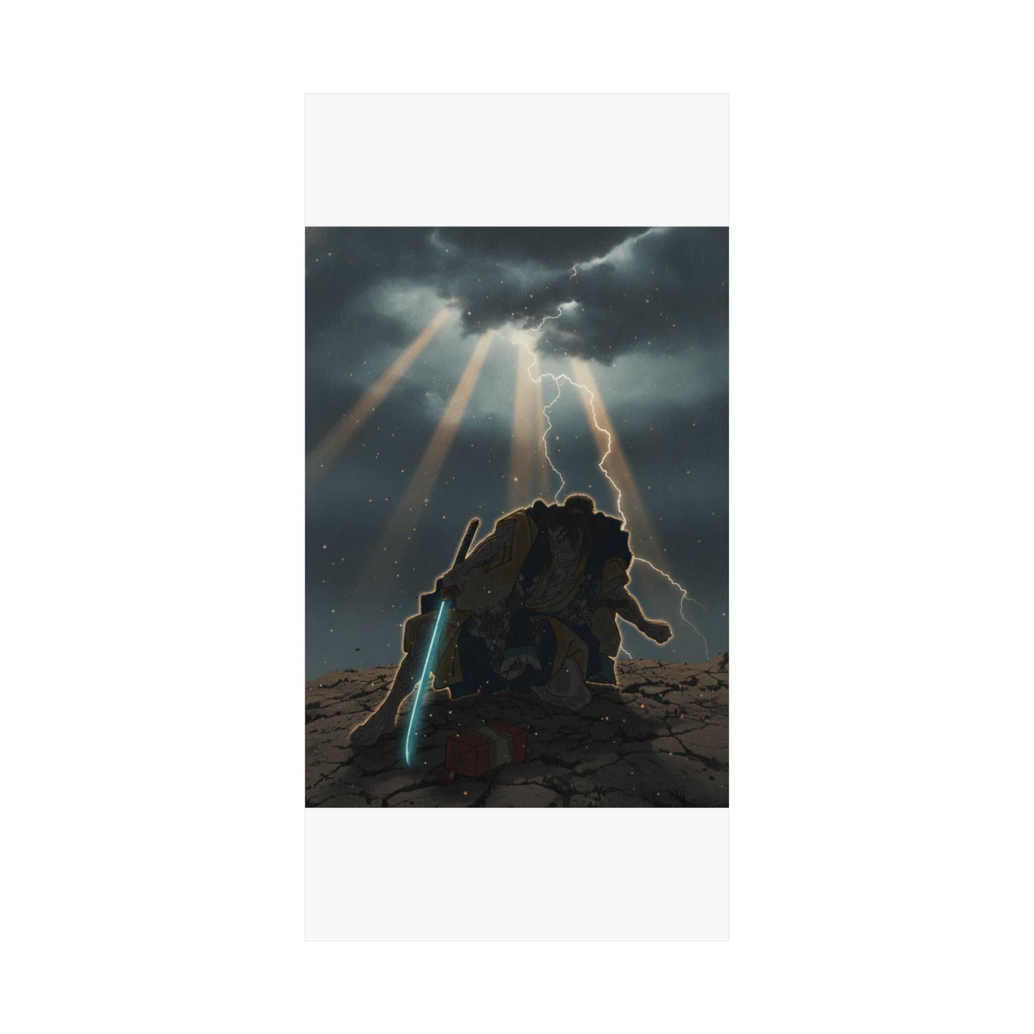 Dramatic Storm — “‘A Molted Cicada Shell’ (Utsusemi): Soga Gorō Tokimune,” From The Series Scenes — Matte Poster
