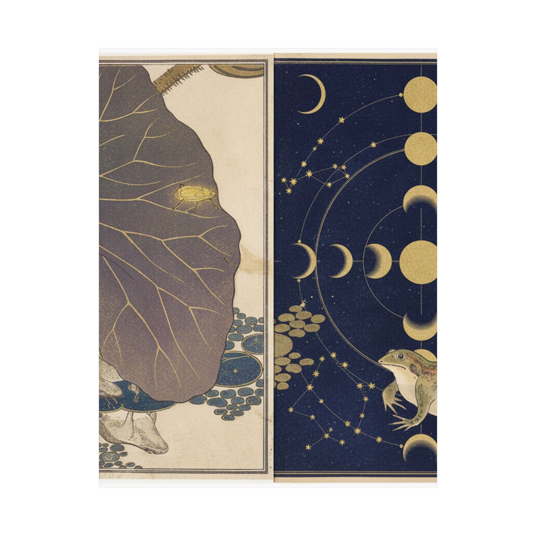Celestial — Frog (Kaeru); Gold Beetle (Kogane Mushi), From The Picture Book Of Crawling Crea — Matte Poster