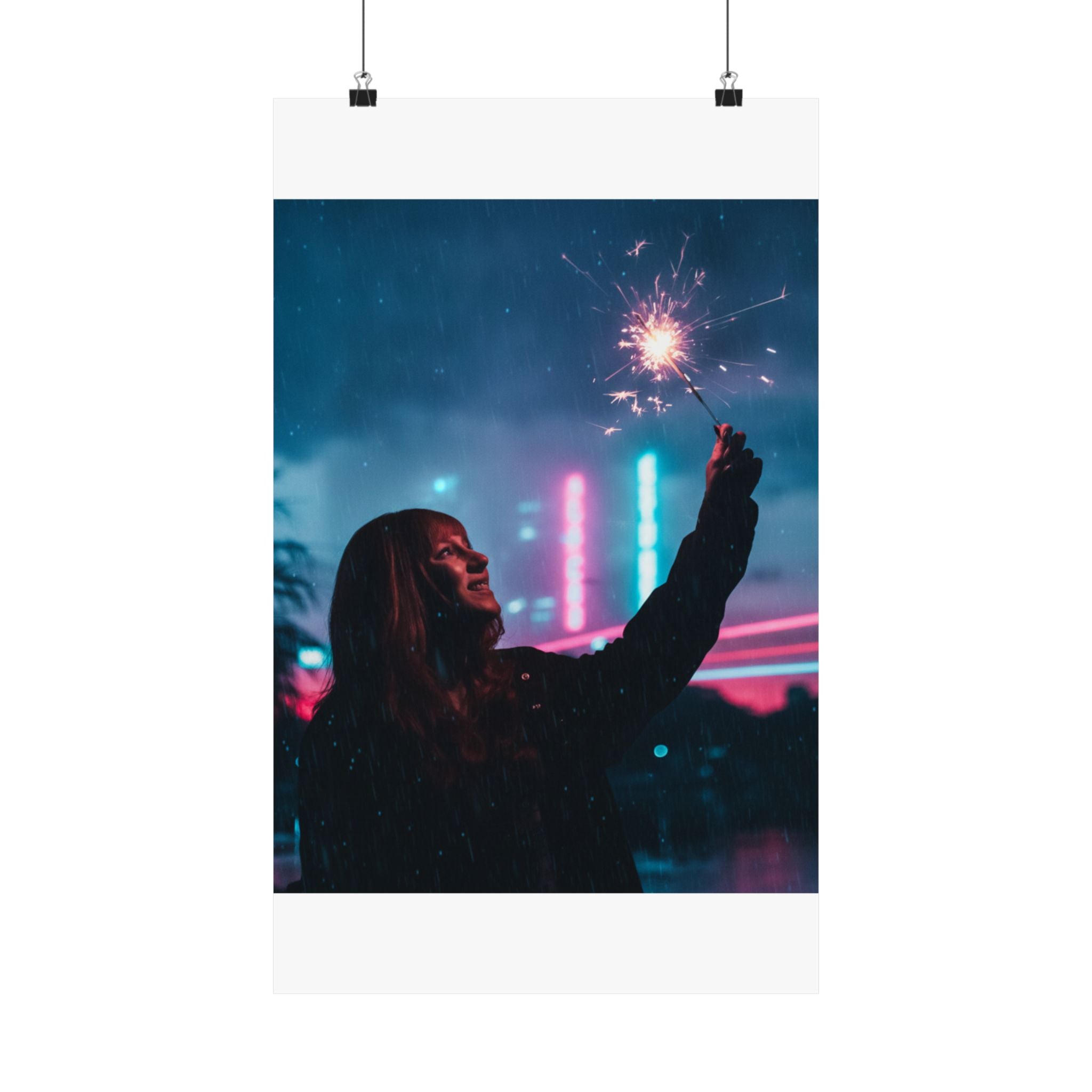 Neon Noir — Person — Matte Poster