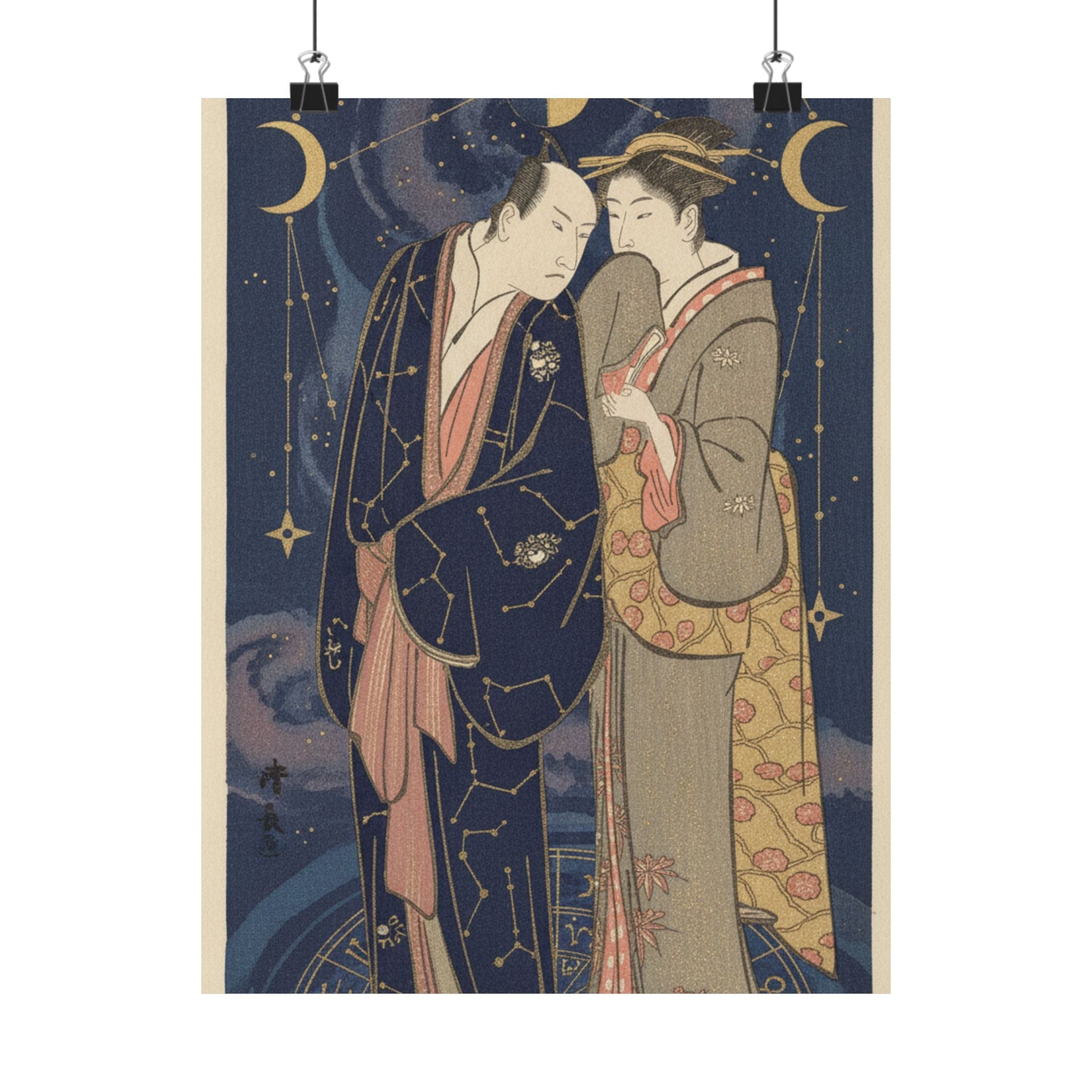 Celestial — Ichikawa Yaozo Iii With A Lady — Matte Poster