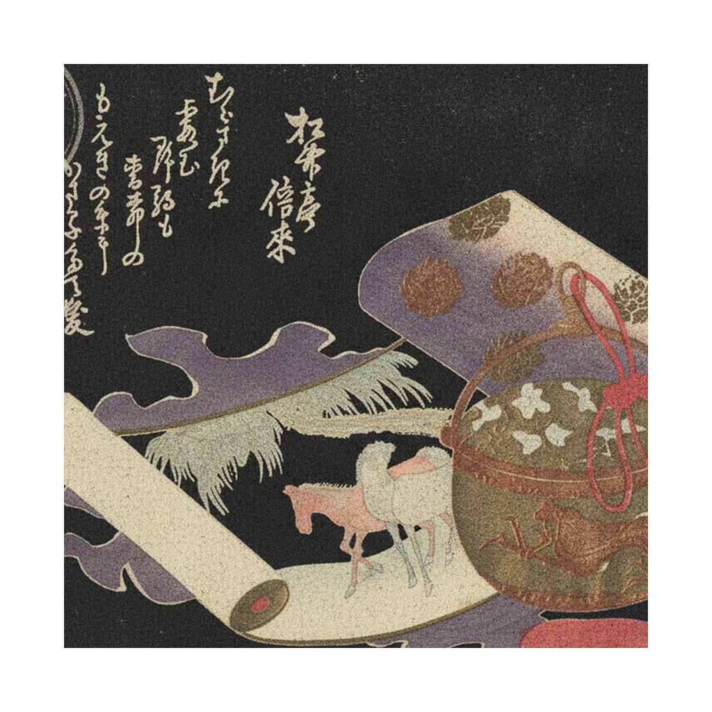 Vintage Bootleg — Scroll Painting Of Horse — Matte Poster