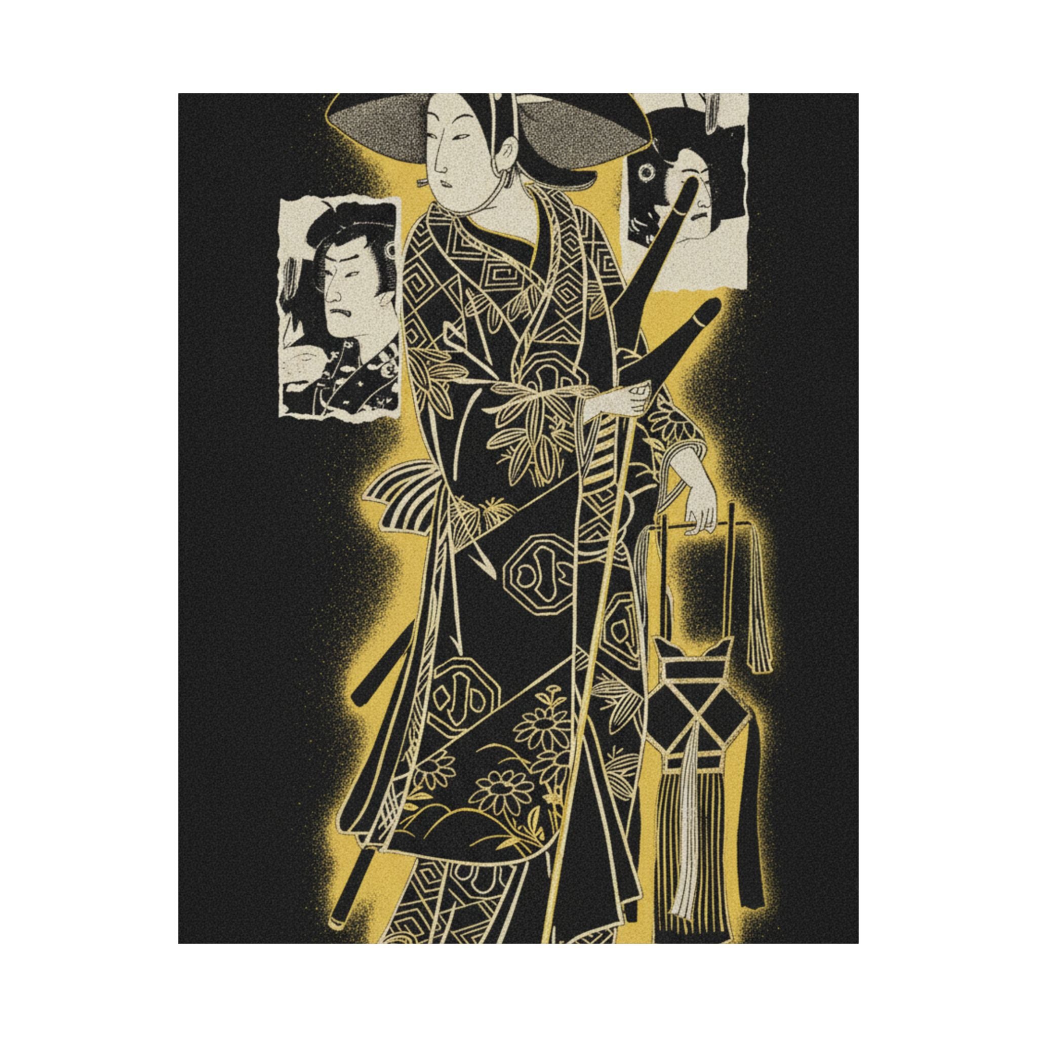 Streetwear Collage — The Actor, Arashi Otohachi, 1695–1769 In An Unidentified Role — Matte Poster