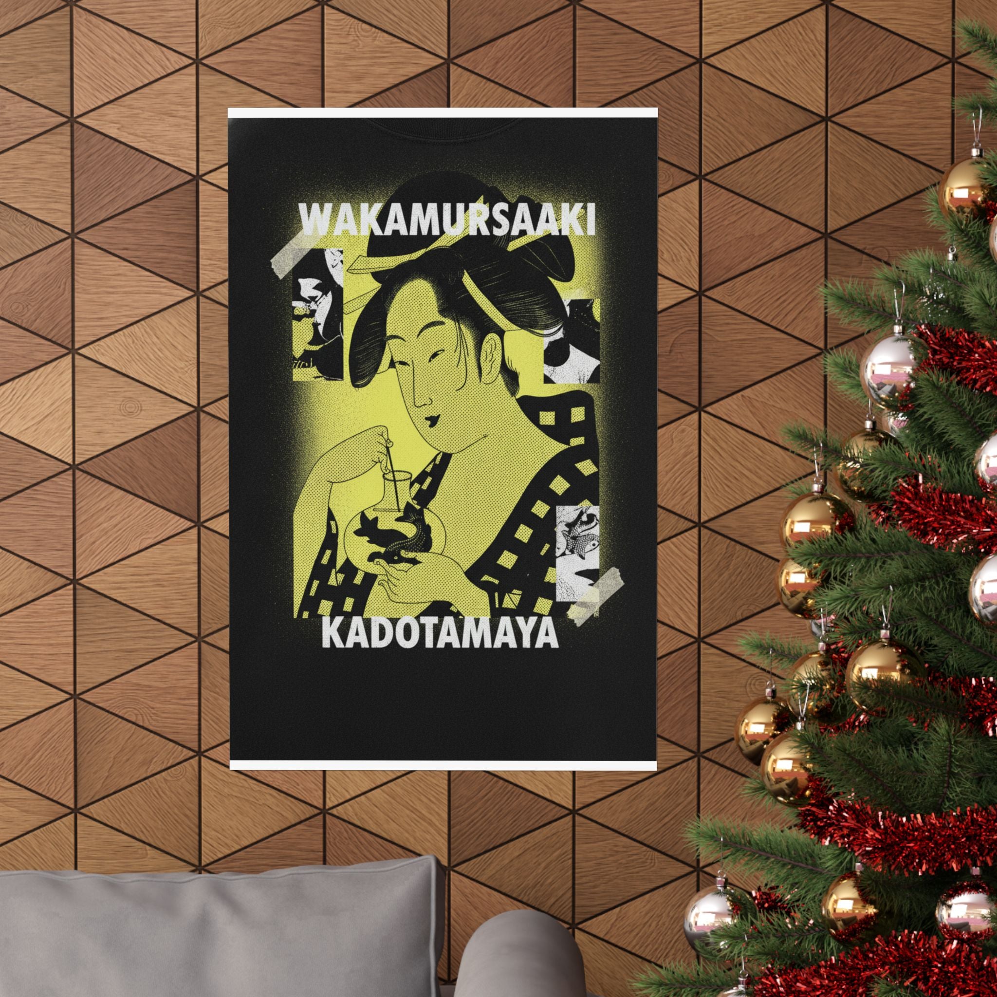 Streetwear Collage — Wakamurasaki Of The Kadotamaya — Matte Poster