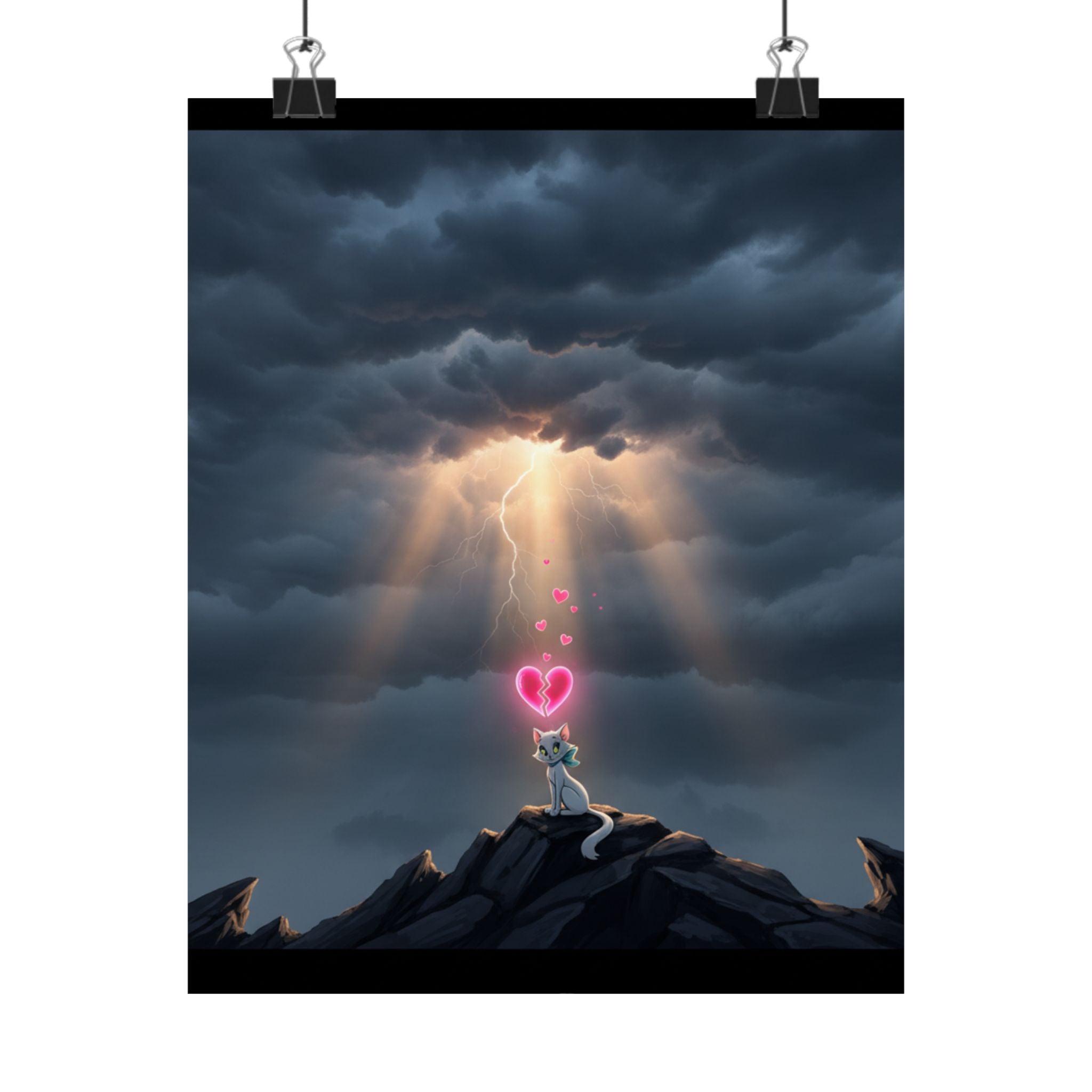 Dramatic Storm — Cat — Matte Poster