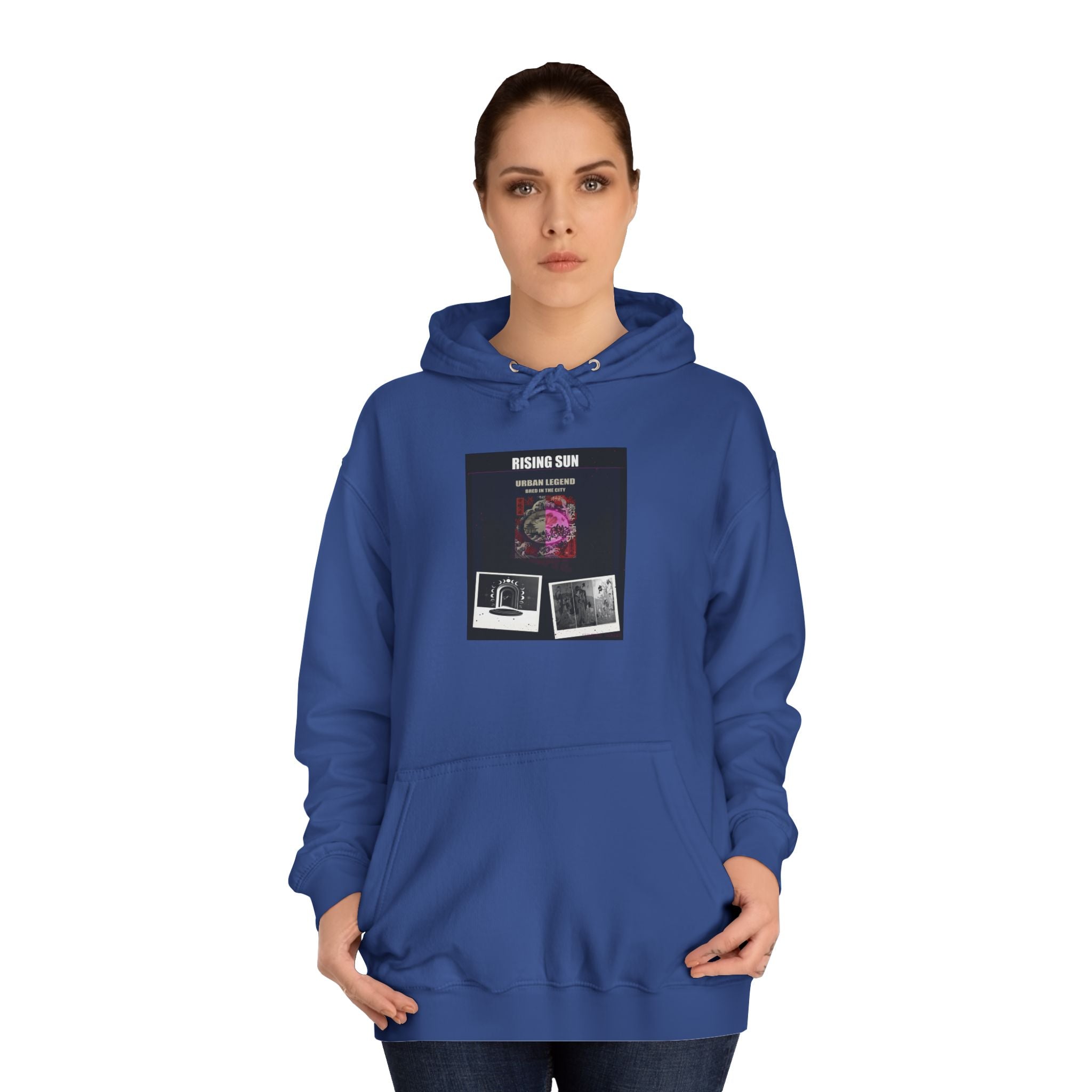RISING SUN Magenta Night Poster Collage Hoodie