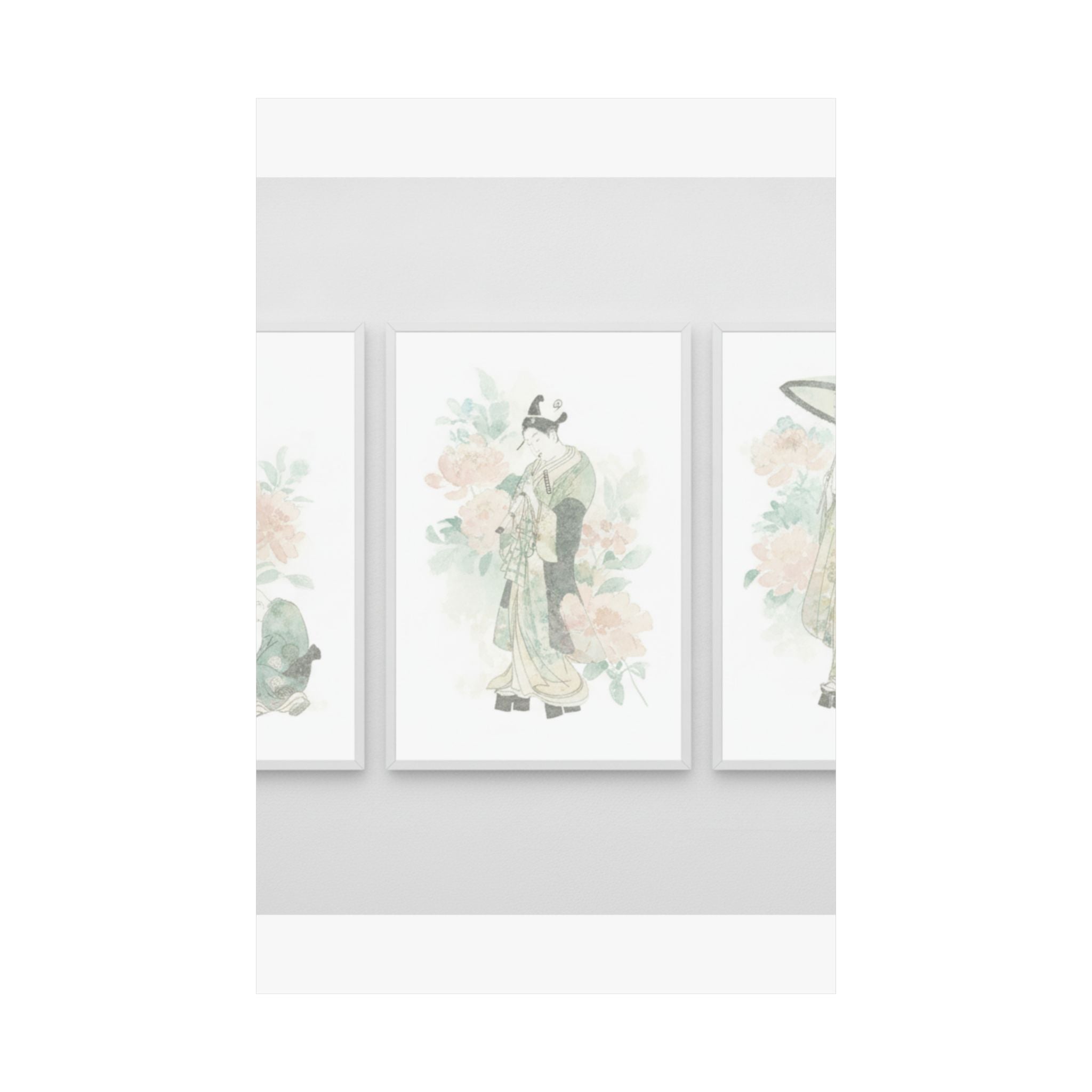 Watercolor — Tripytych Of Young Men — Matte Poster