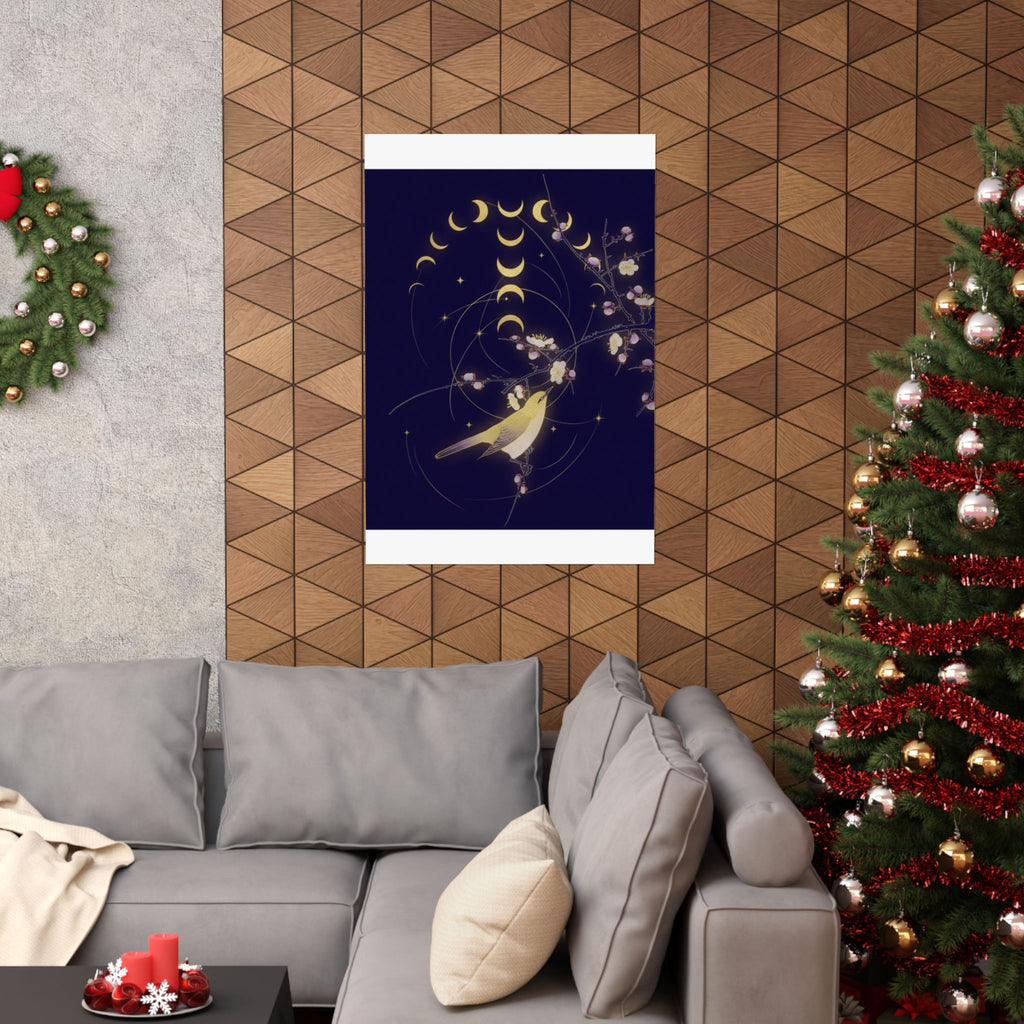 Celestial — New Moon; Nightingale On A Plum Branch — Matte Poster