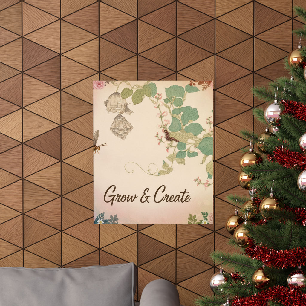 Affirmation — Paper Wasp (Hachi); Hairy Caterpillar (Kemushi), From The Picture Book Of Crawli — Matte Poster