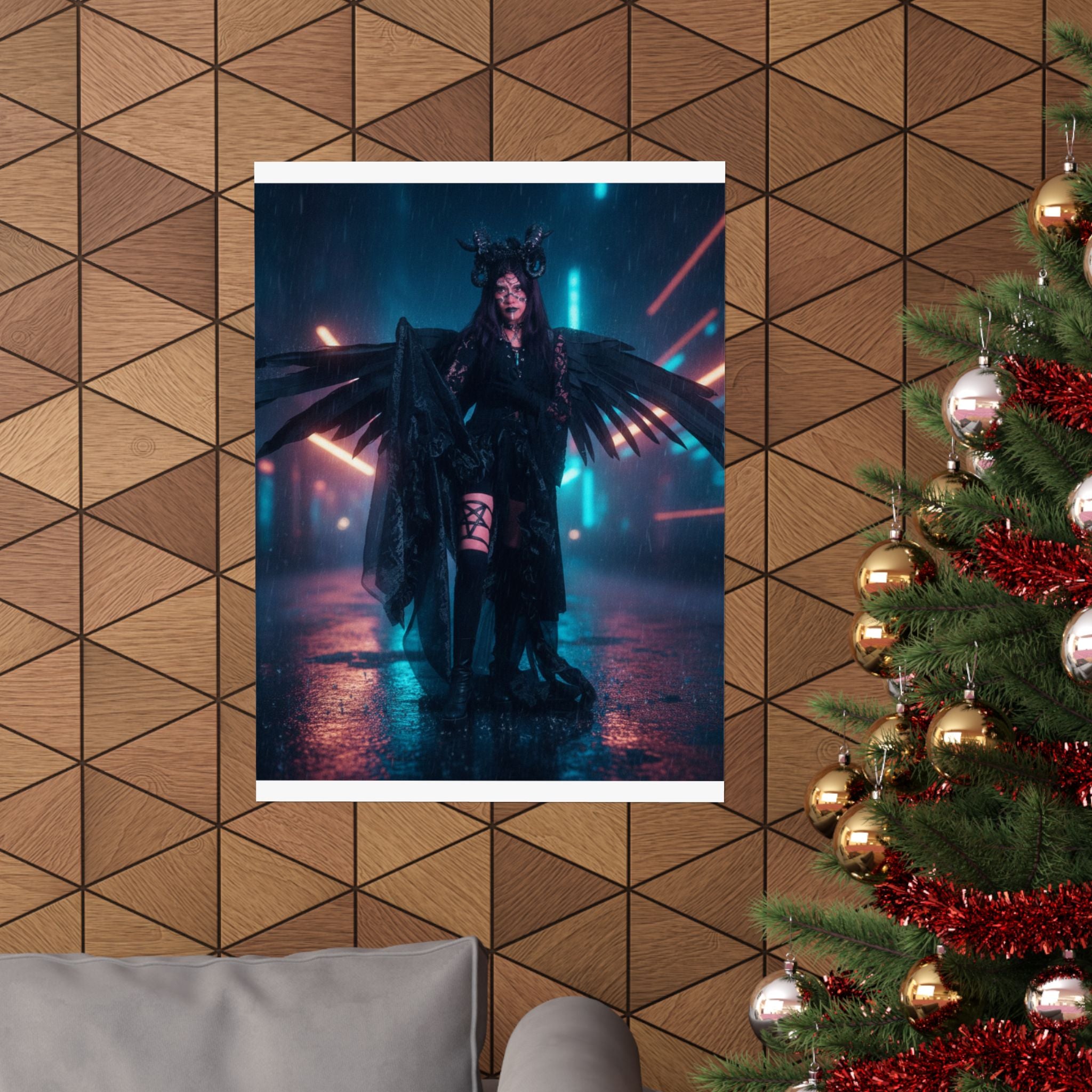 Neon Noir — Person — Matte Poster