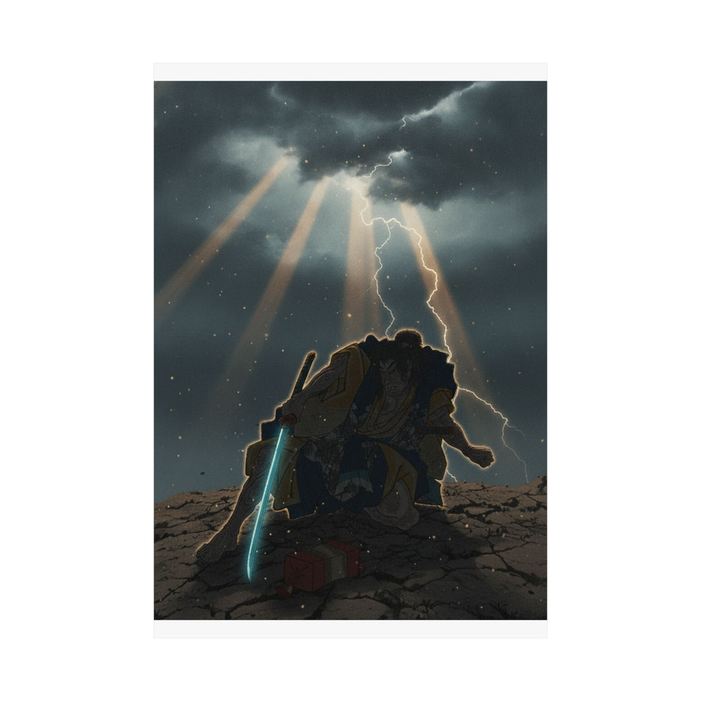 Dramatic Storm — “‘A Molted Cicada Shell’ (Utsusemi): Soga Gorō Tokimune,” From The Series Scenes — Matte Poster