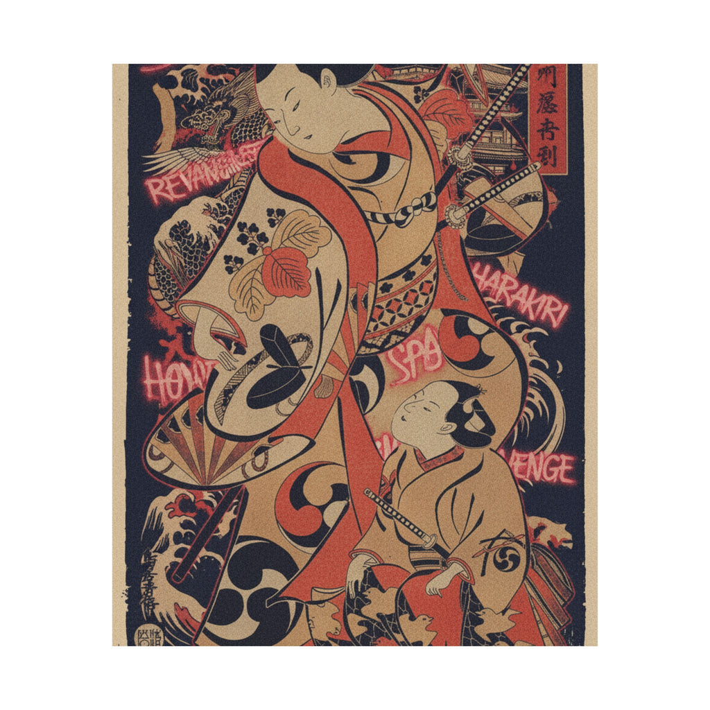 Japanese Street — The Actor Yoshizawa Ayame As A Samurai — Matte Poster