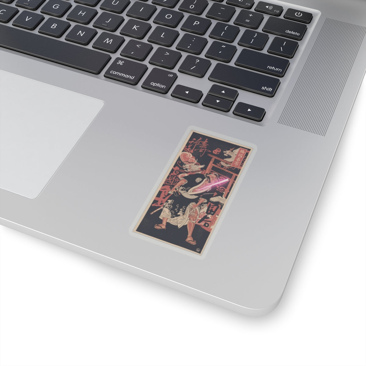 Japanese Street — The Actor 2Nd Nakamura Sukegoro As A Man Bearing A Black Lacquer Letter Box — Kiss-Cut Sticker