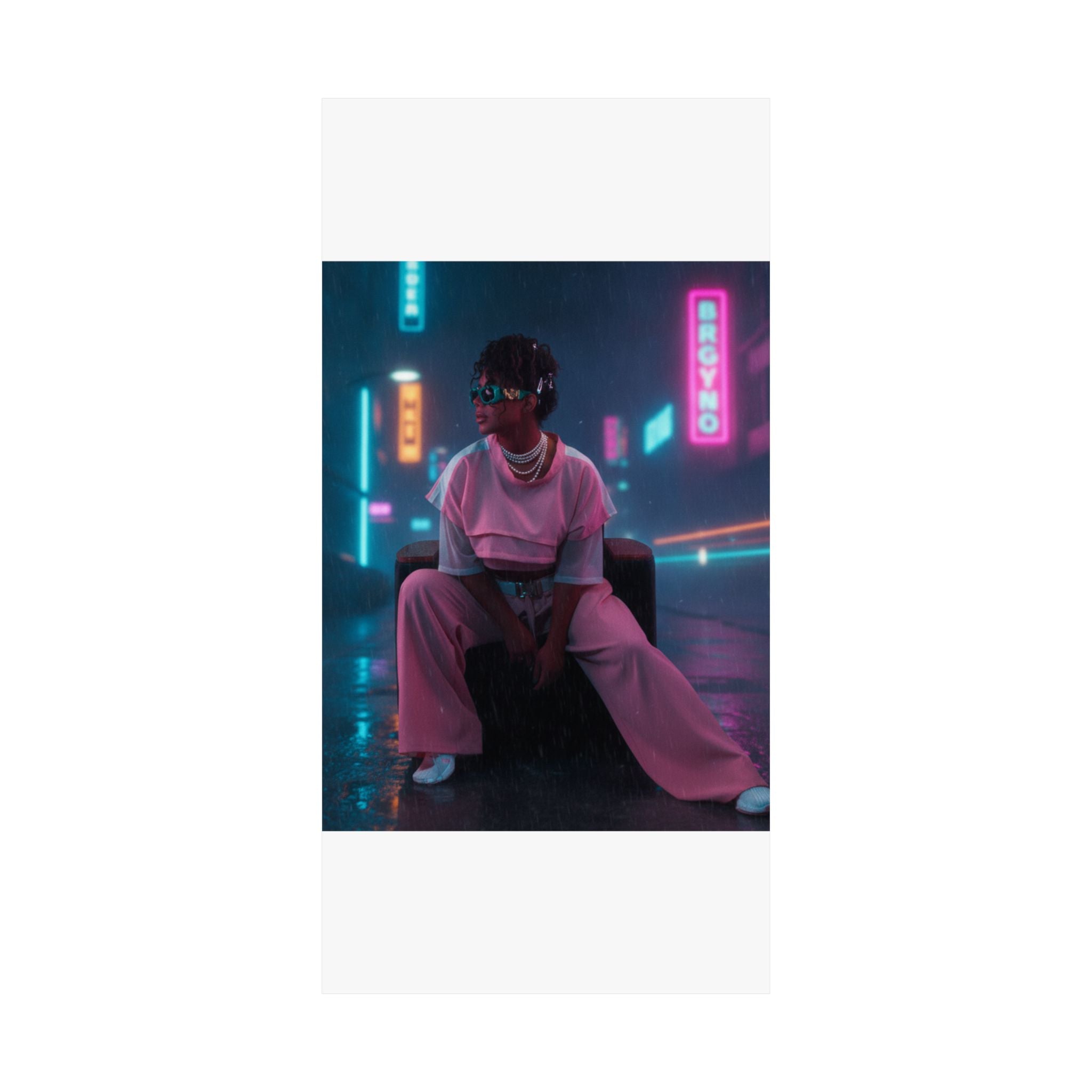 Neon Noir — Person — Matte Poster
