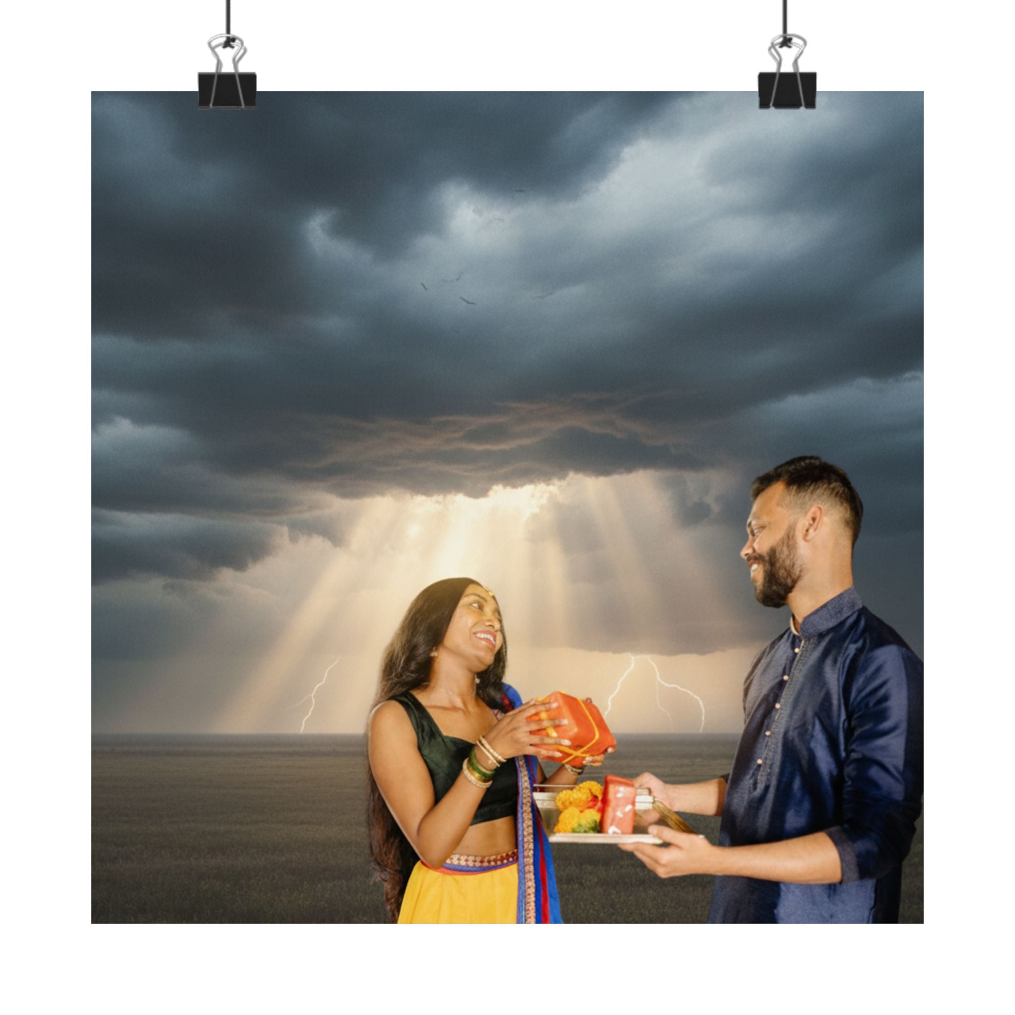 Dramatic Storm — Person — Matte Poster