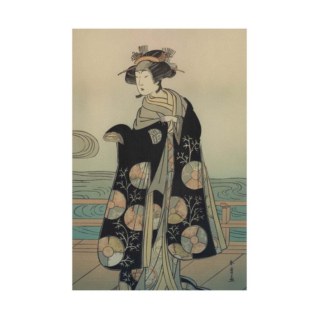Affirmation — Yoshizawa Iroha As A Woman Standing On The Engawa Of A House By A River — Matte Poster