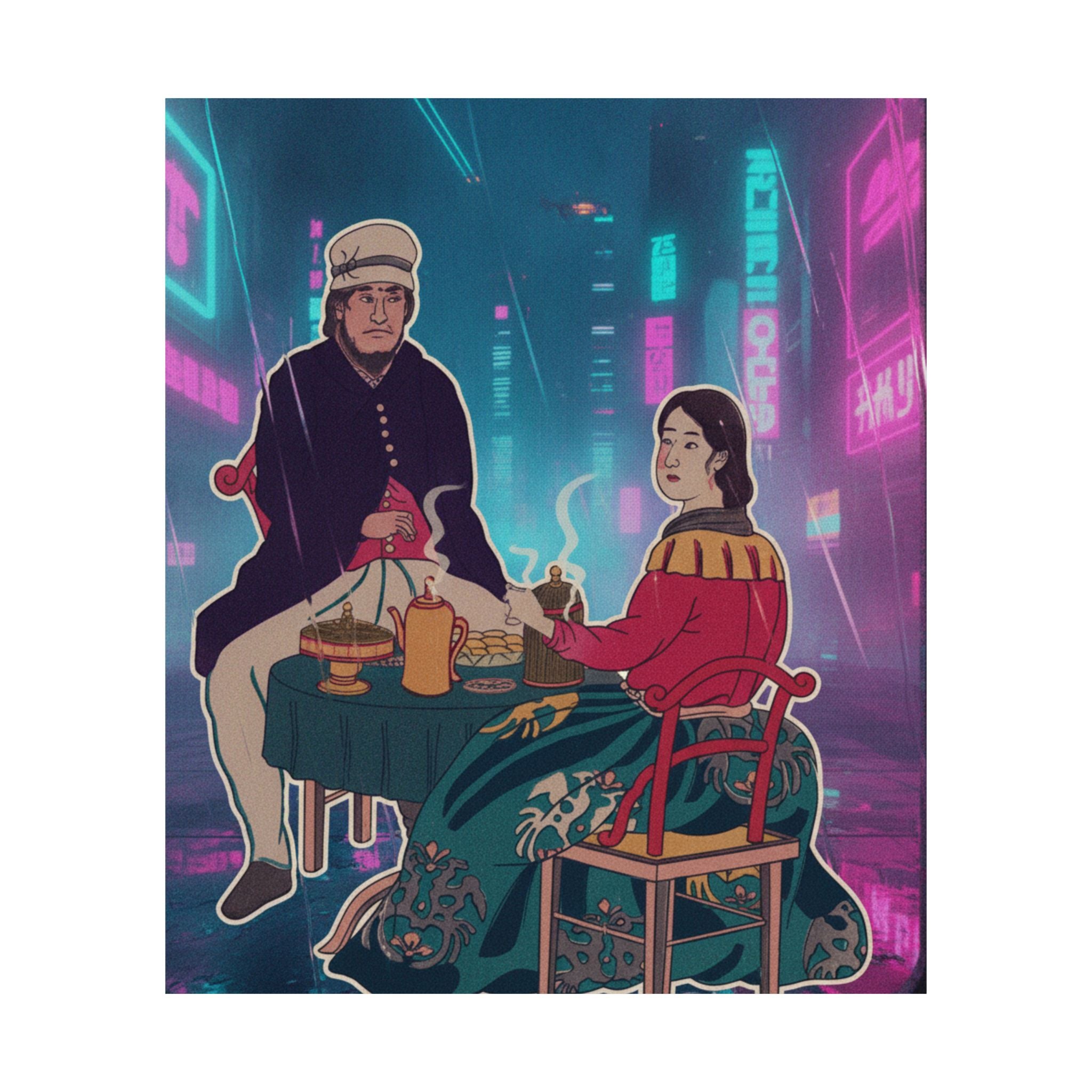 Neon Noir — Amerikajin — Matte Poster
