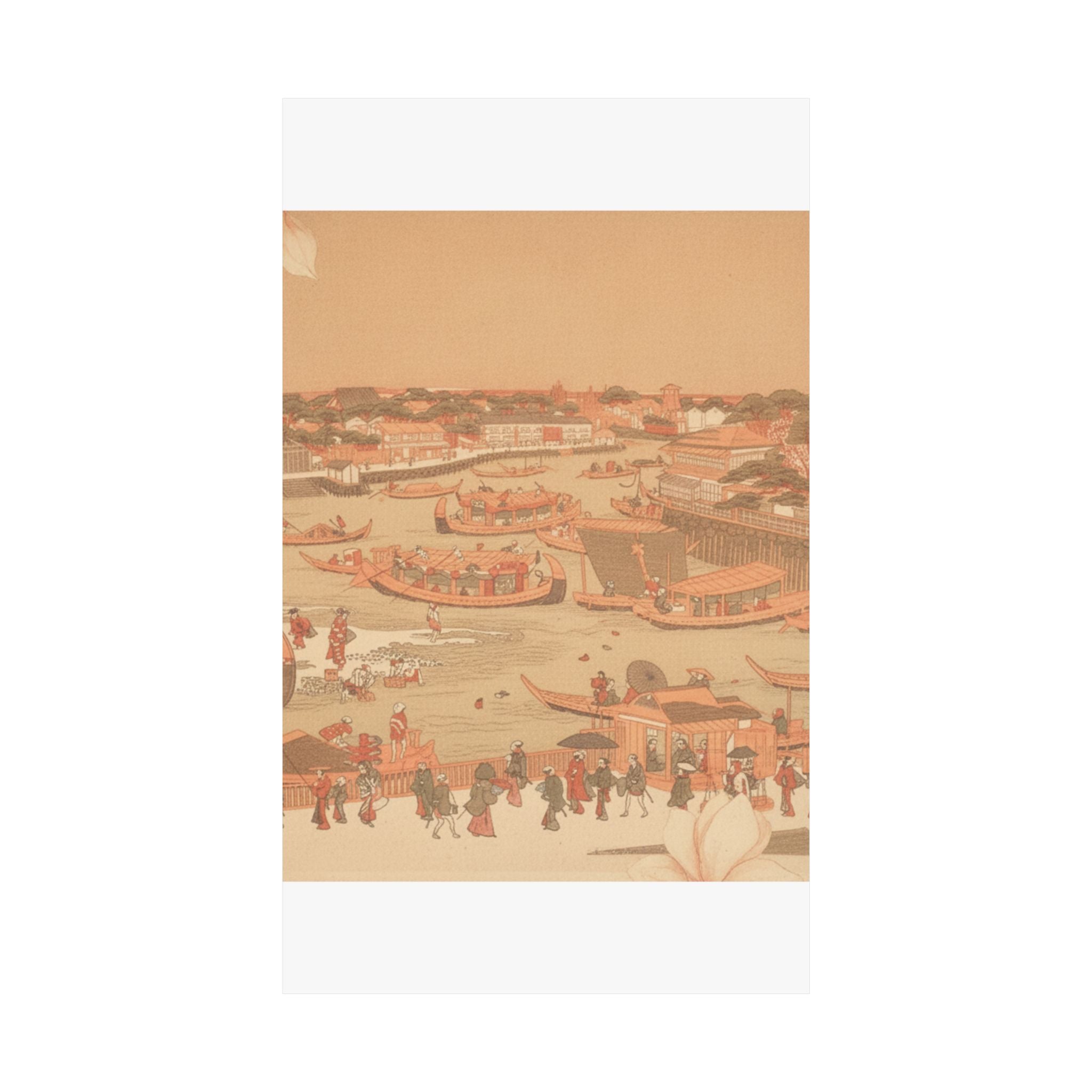 Southern Sunset — New Great Bridge At Naka Zu In Edo — Matte Poster