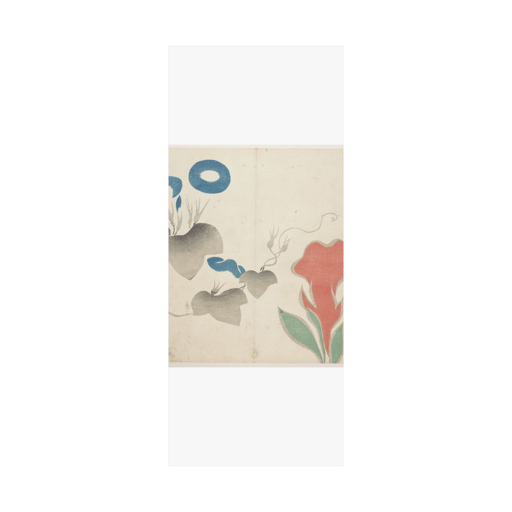 Watercolor — Design Of Morning–Glory And Other Flowers — Matte Poster