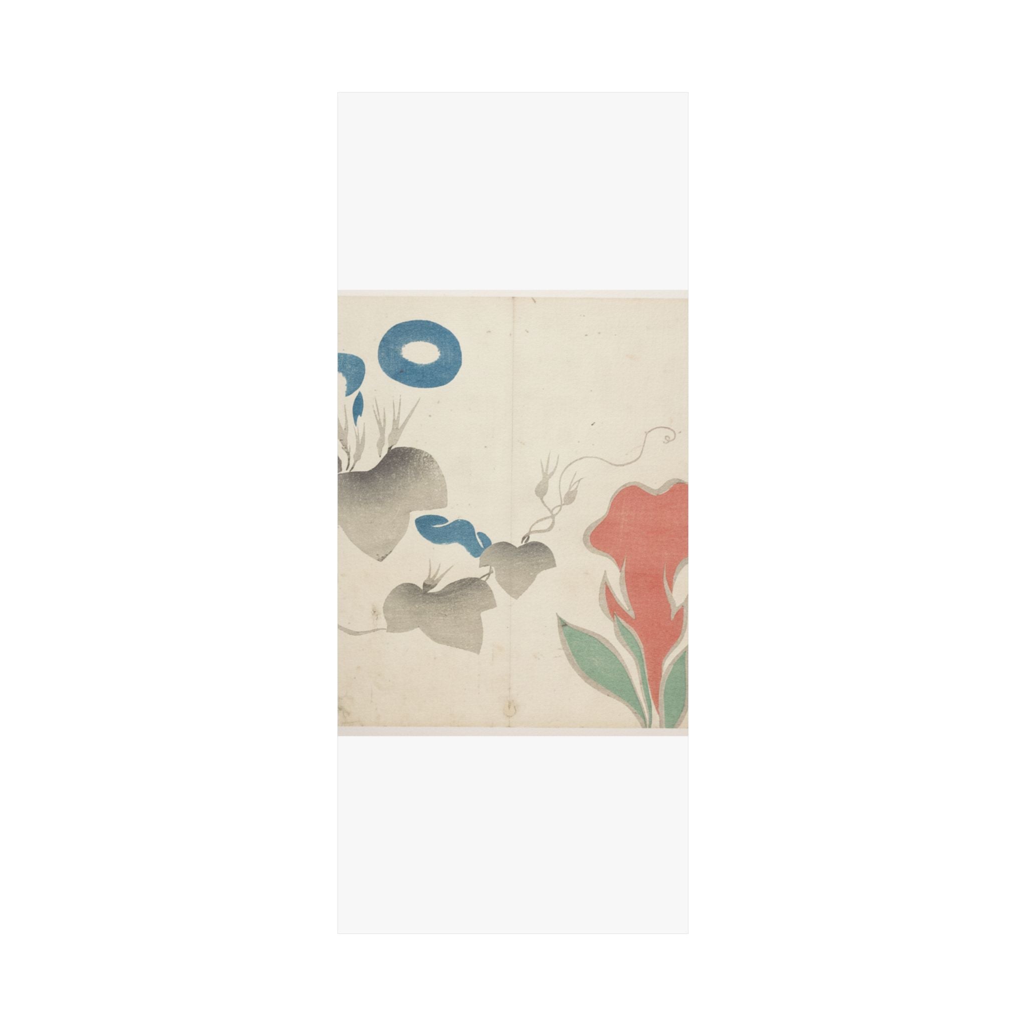 Watercolor — Design Of Morning–Glory And Other Flowers — Matte Poster