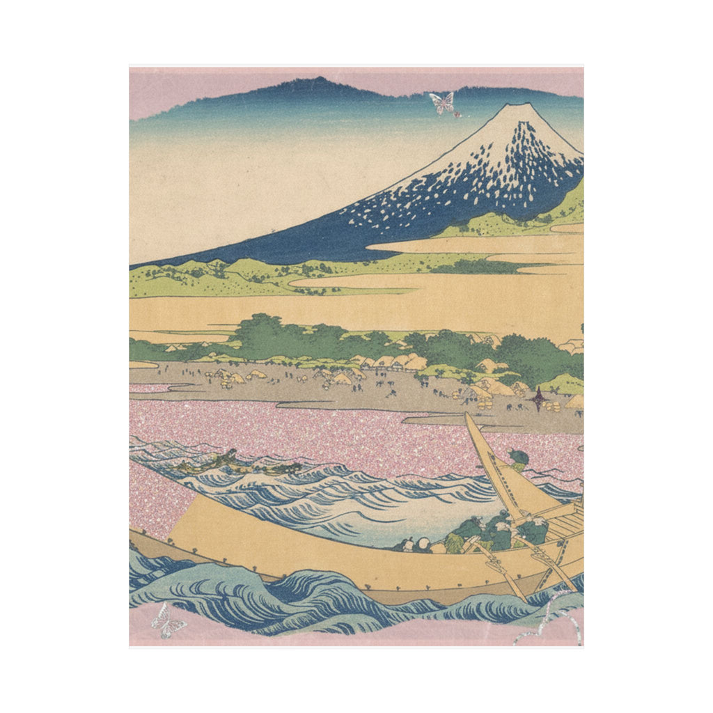 Scenic Nature — Tago Bay Near Ejiri On The Tōkaidō (Tōkaidō Ejiri Tago No Ura Ryaku Zu), From Th — Matte Poster