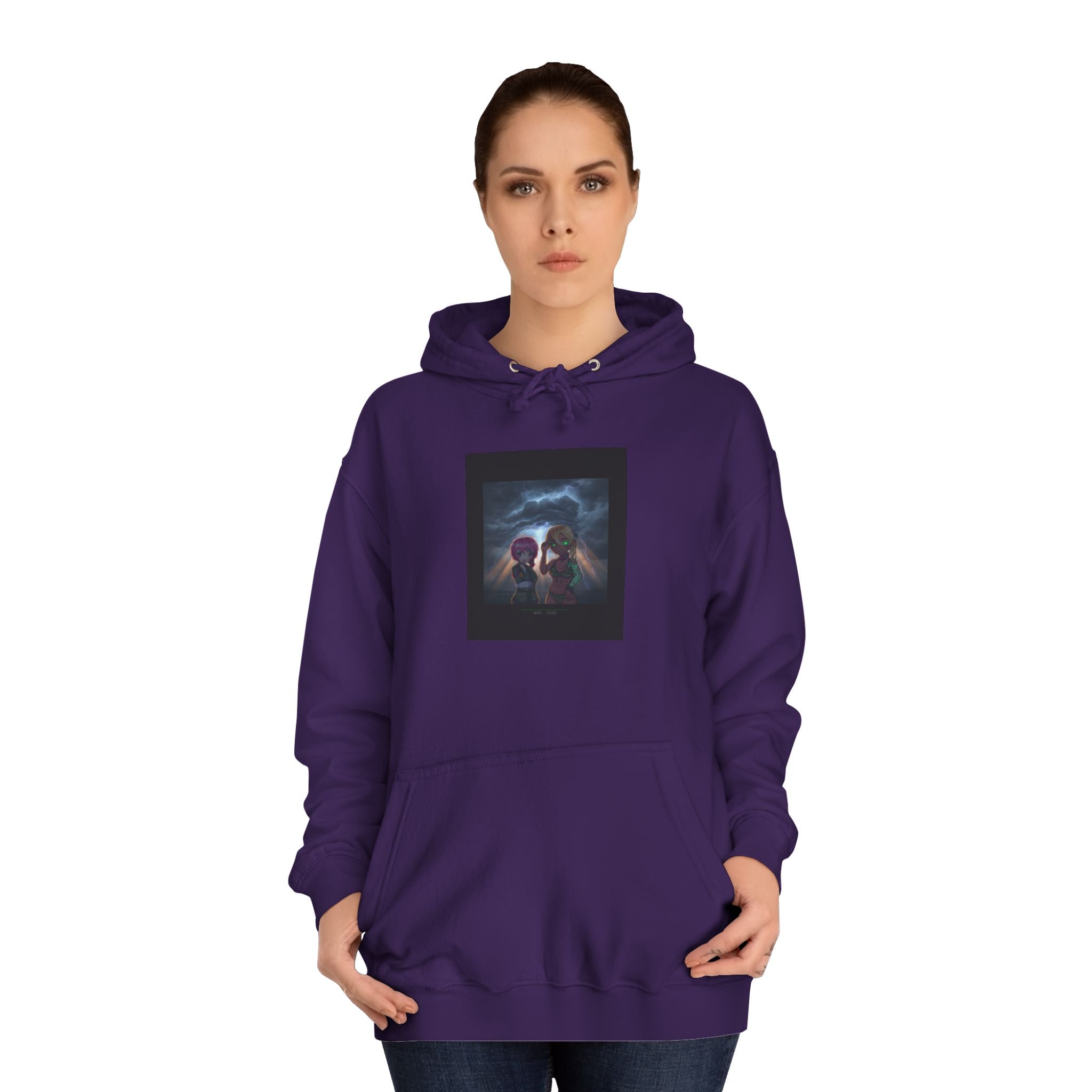 Anime Lightning Storm Sky Dramatic Pullover Hoodie