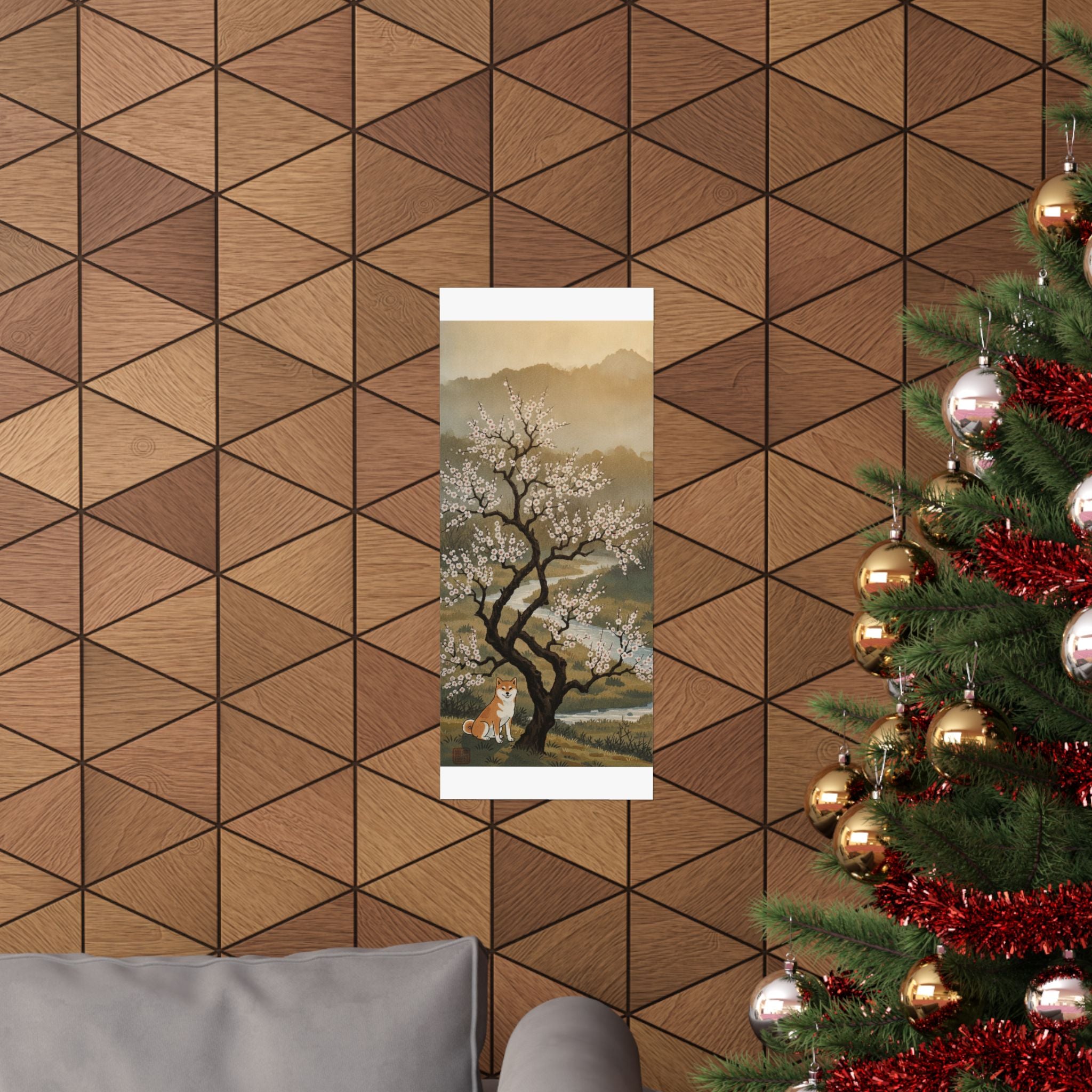 Scenic Nature — Plum Tree In Blossom — Matte Poster