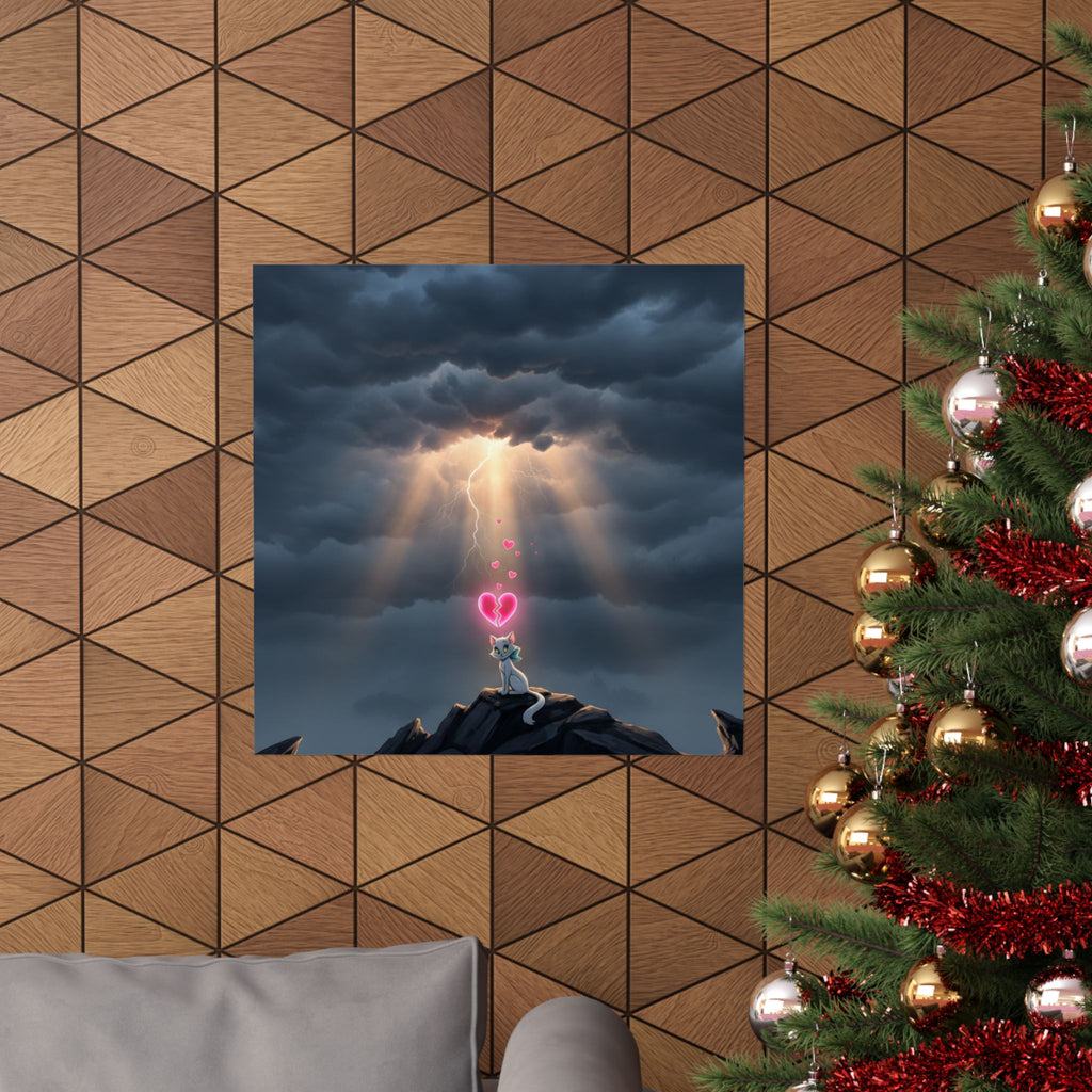 Dramatic Storm — Cat — Matte Poster