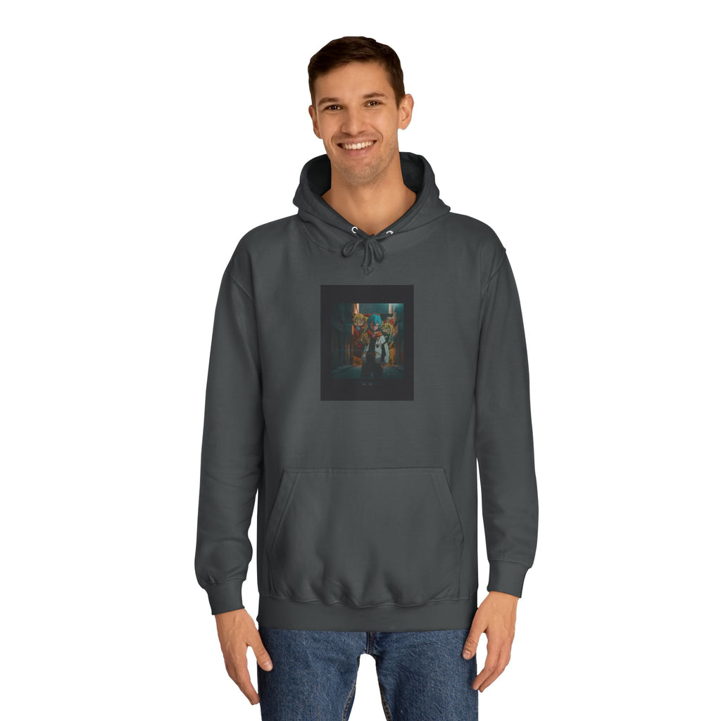 Blue-Haired Anime Kid Graffiti Alley No.001 Pullover Hoodie