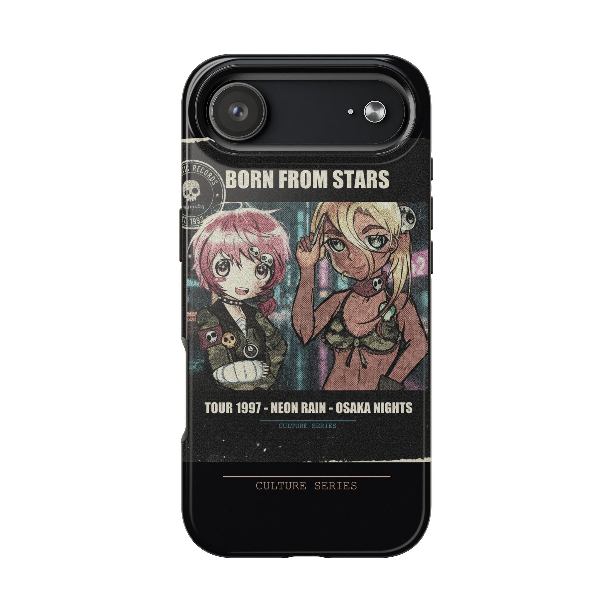Neon Rain Osaka Nights Anime Tour Poster Phone Case