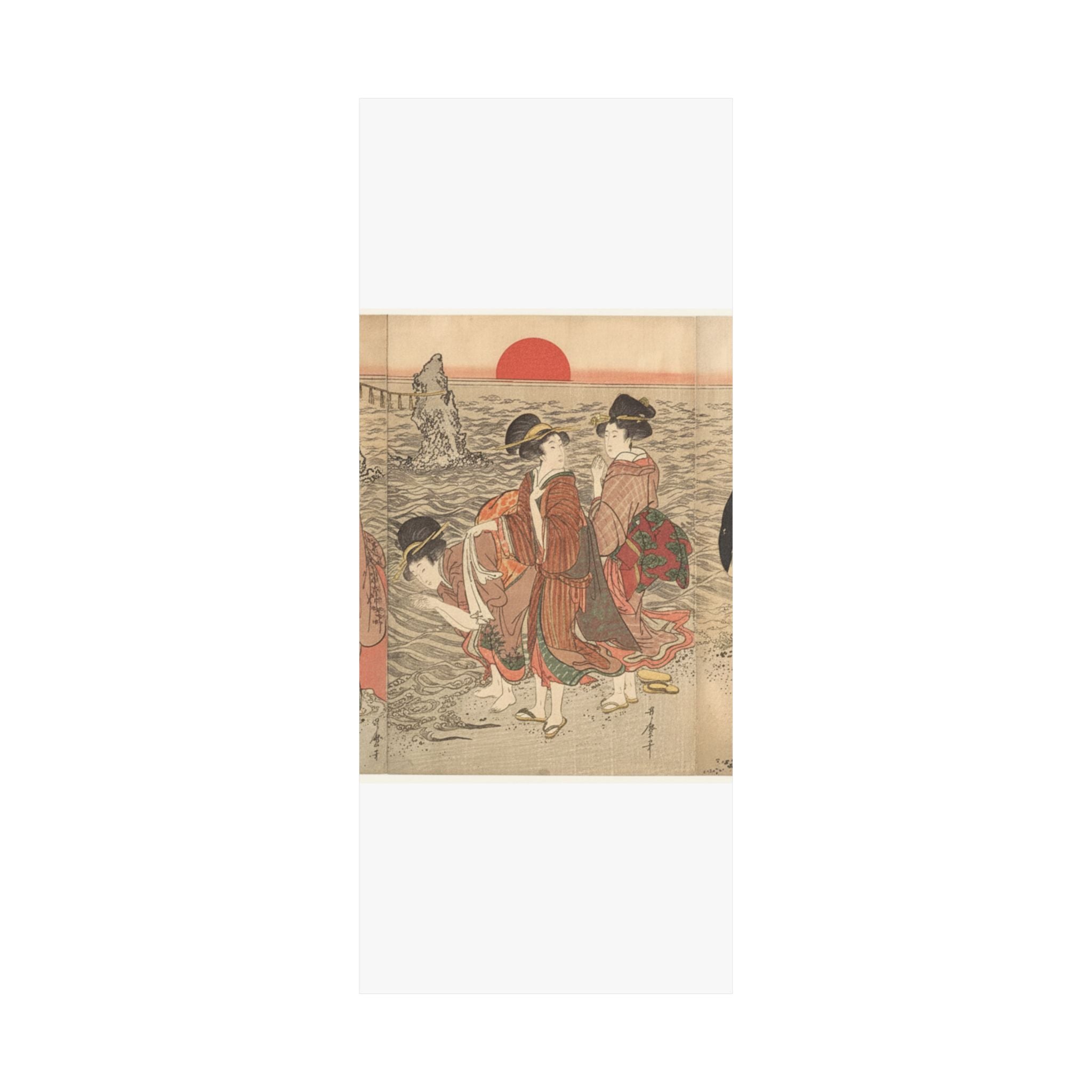 Ecommerce Main — Women Worshipping The Rising Sun Between The Twin Rocks At Ise — Matte Poster