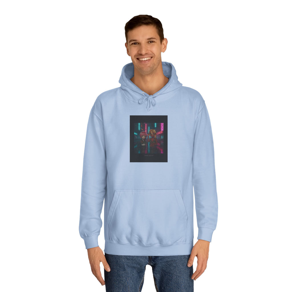 Neon Rain Anime Cyberpunk Street Pullover Hoodie