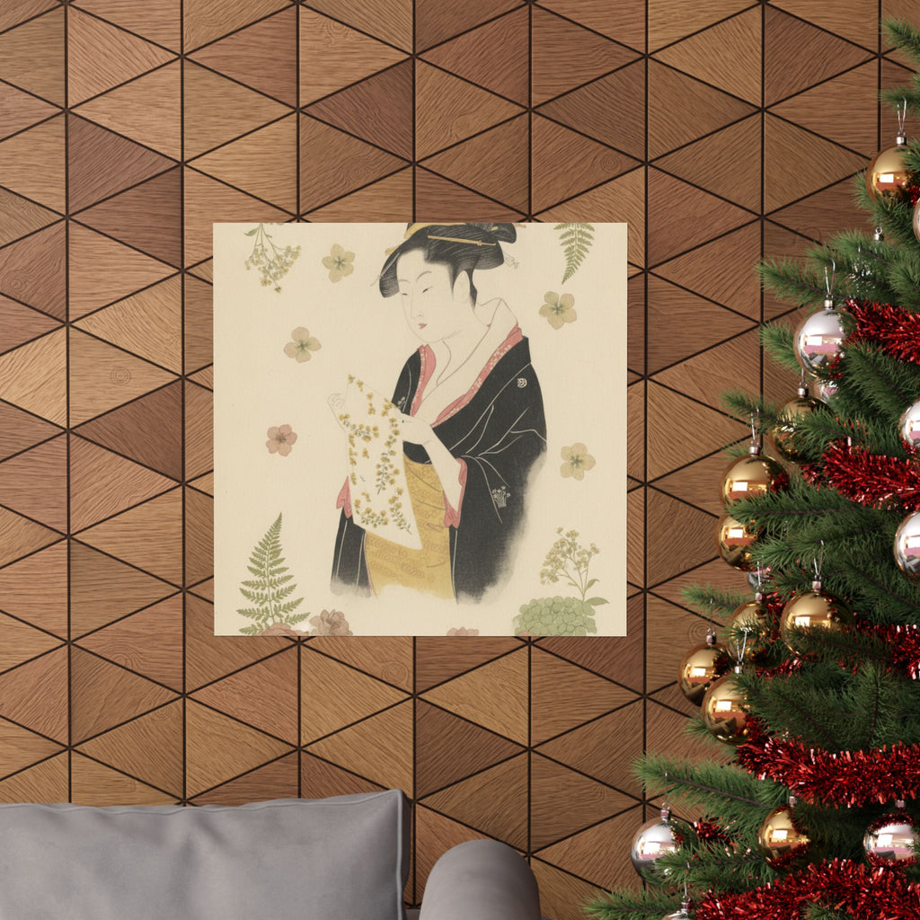 Botanical — The Lady Tomimoto Toyohina Reading A Letter — Matte Poster